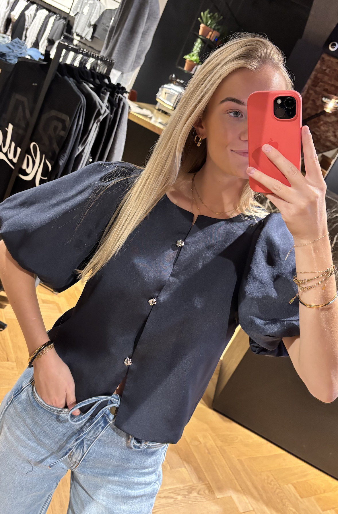 Aisa Dull Satin Blouse