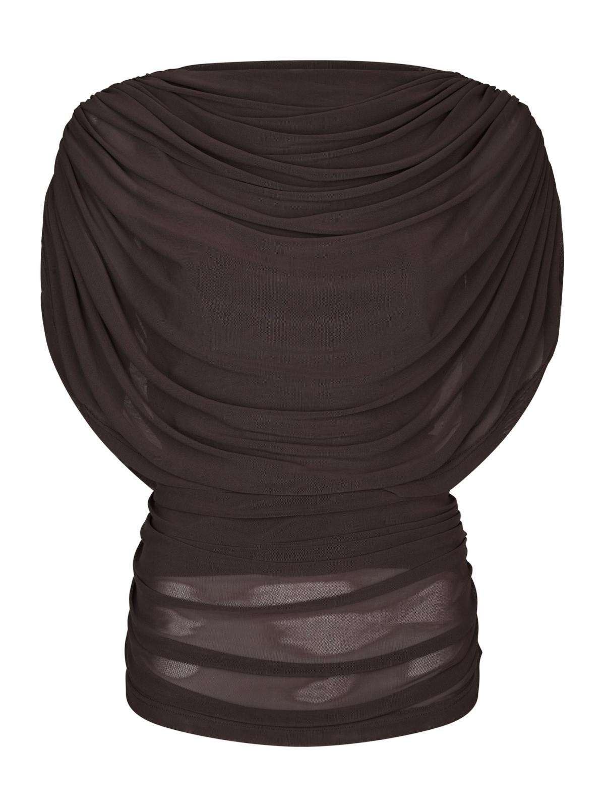 Neo Noir Cottuna Drapy Mesh Top
