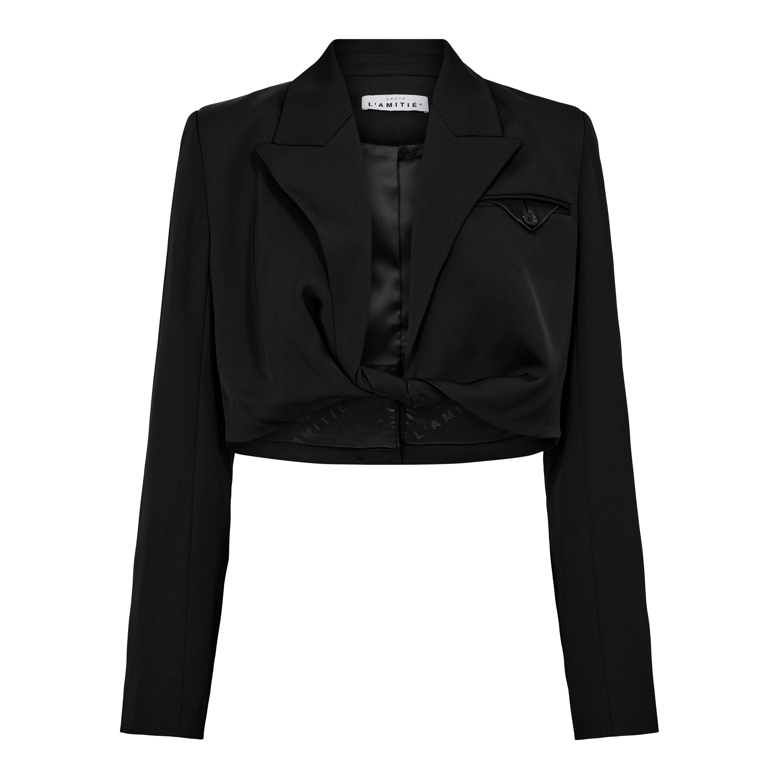 Jazzy Twisted Crop Blazer