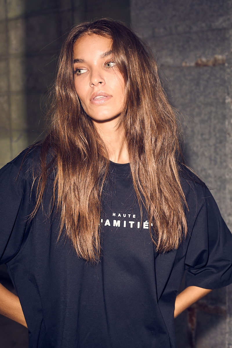 Haute L' Amitié Crew Rub Print Tee