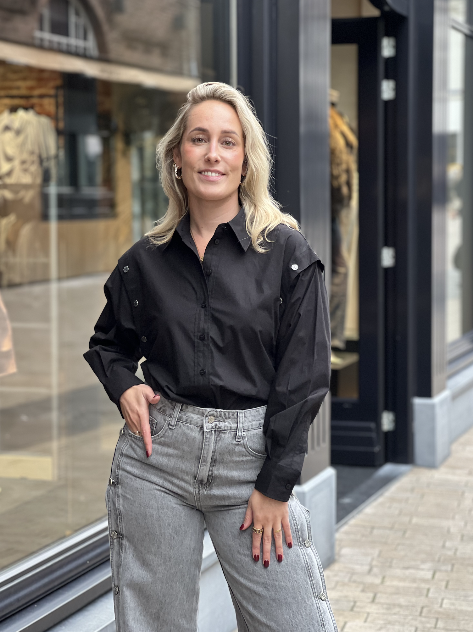 Haute L' Amitié Button Sleeve Shirt