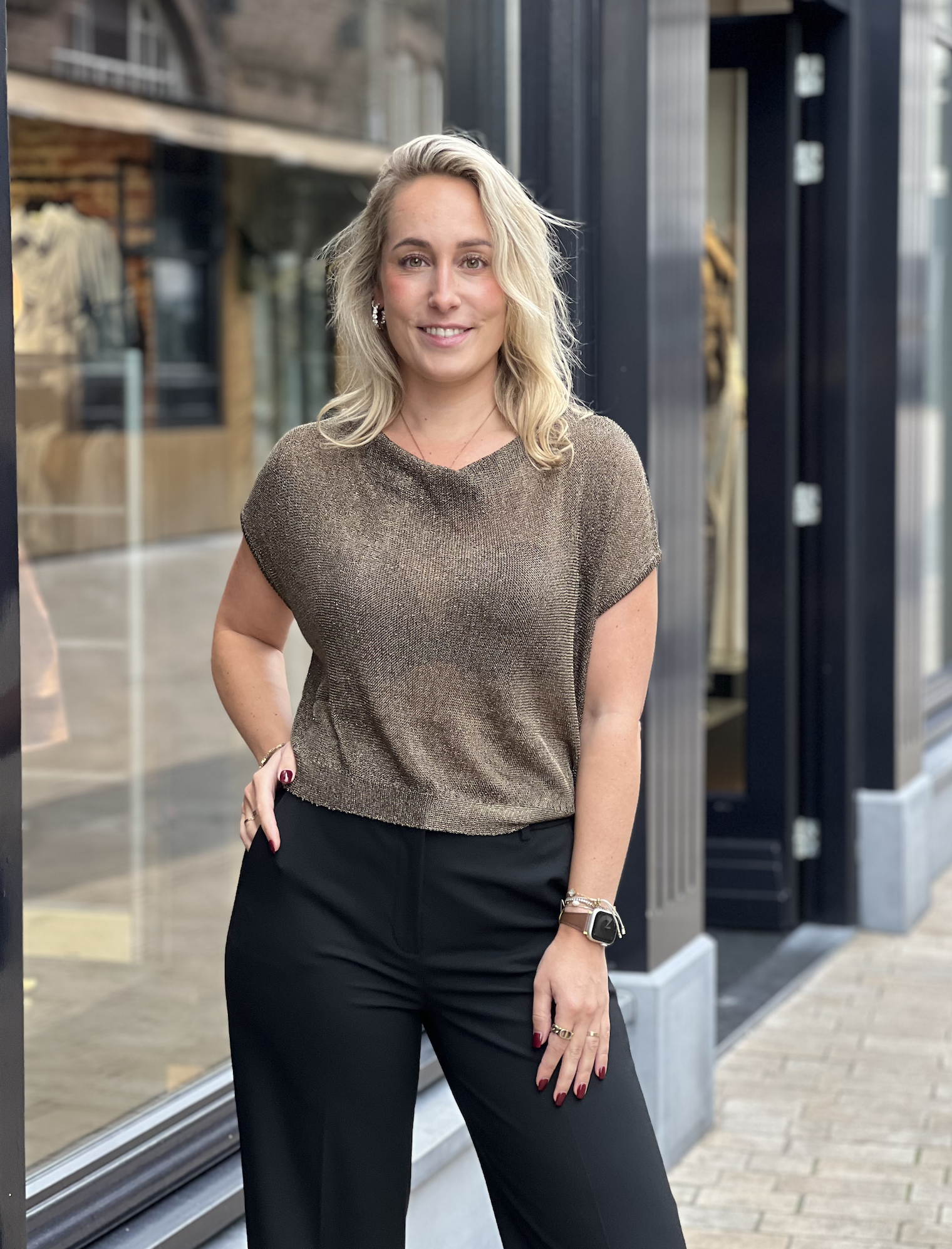 Olly Knit Waterfall Top