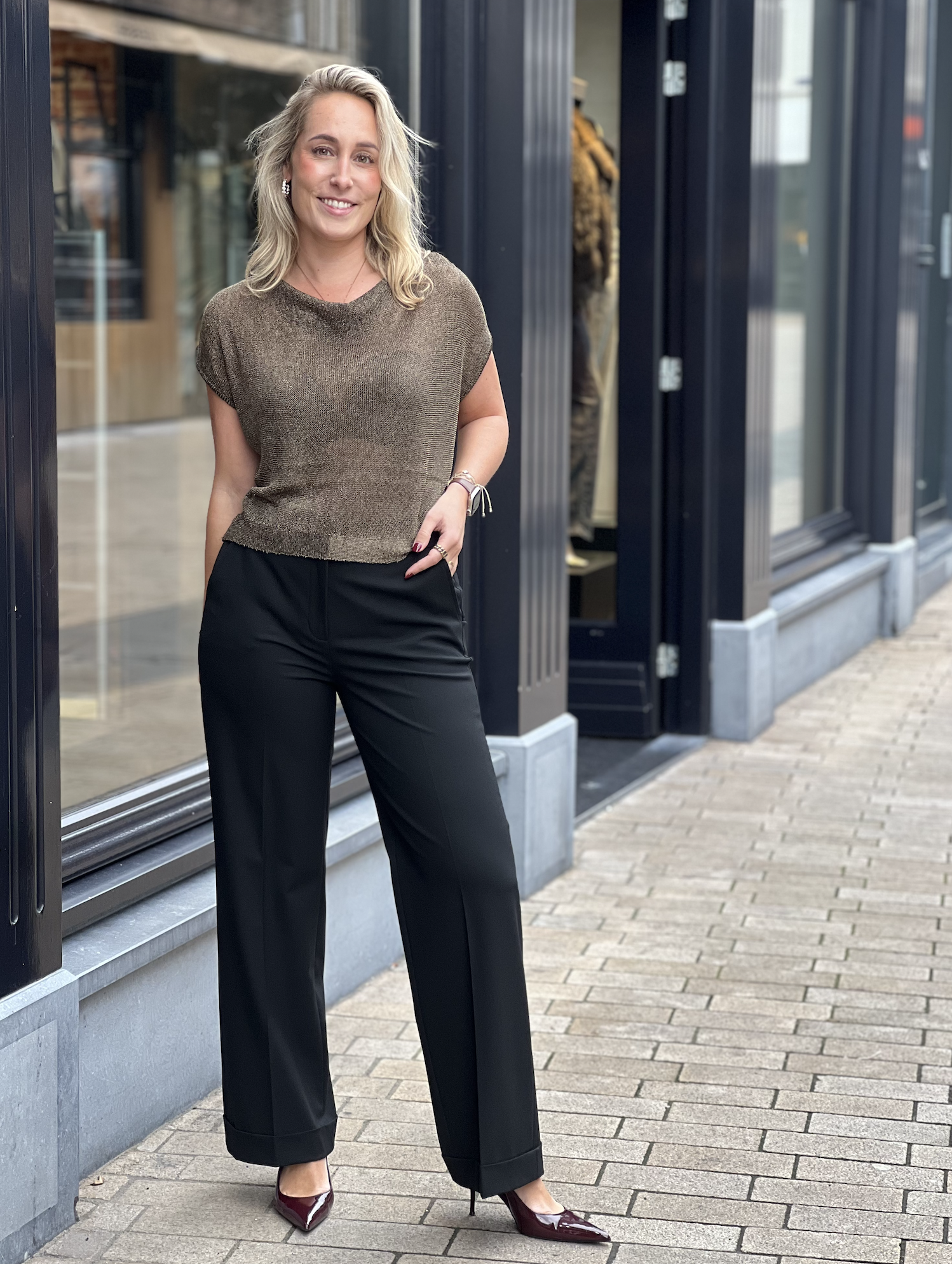 Olly Knit Waterfall Top