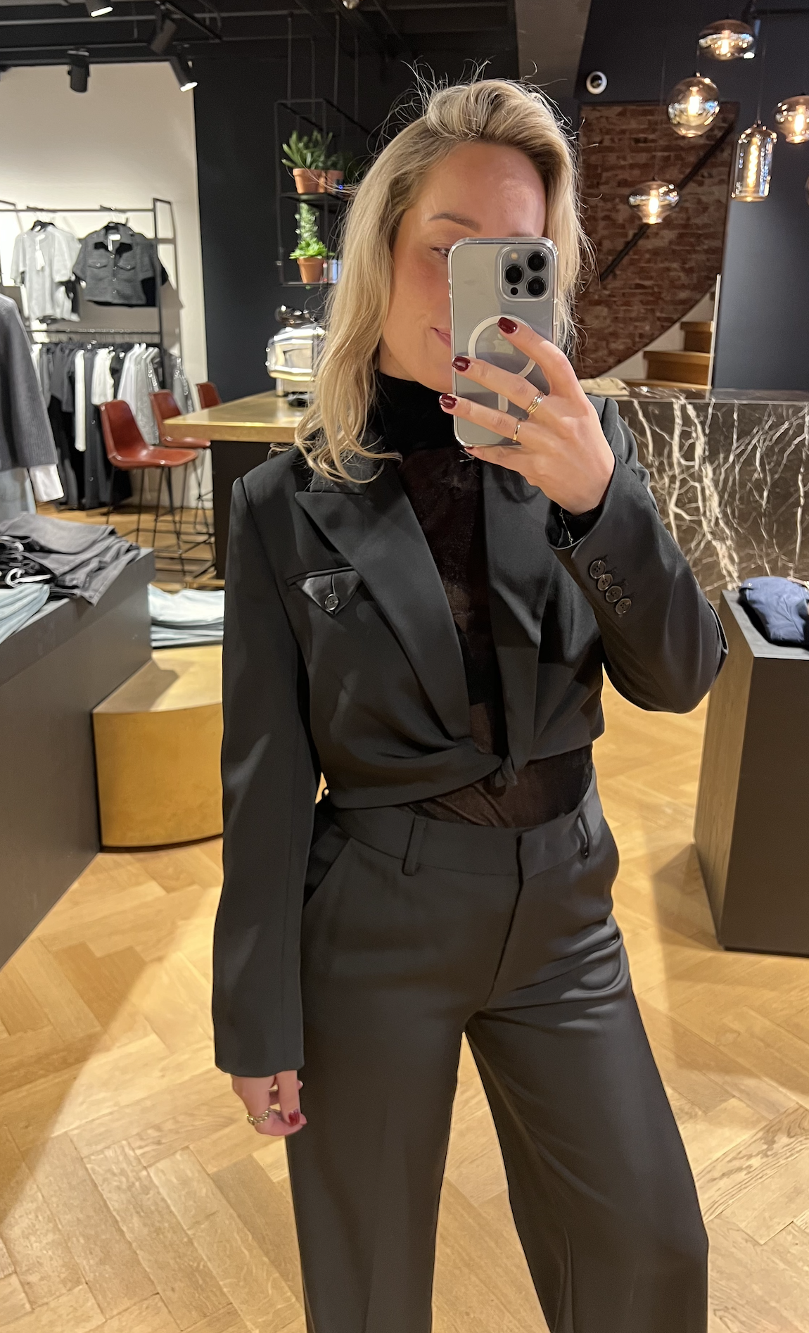 Jazzy Twisted Crop Blazer