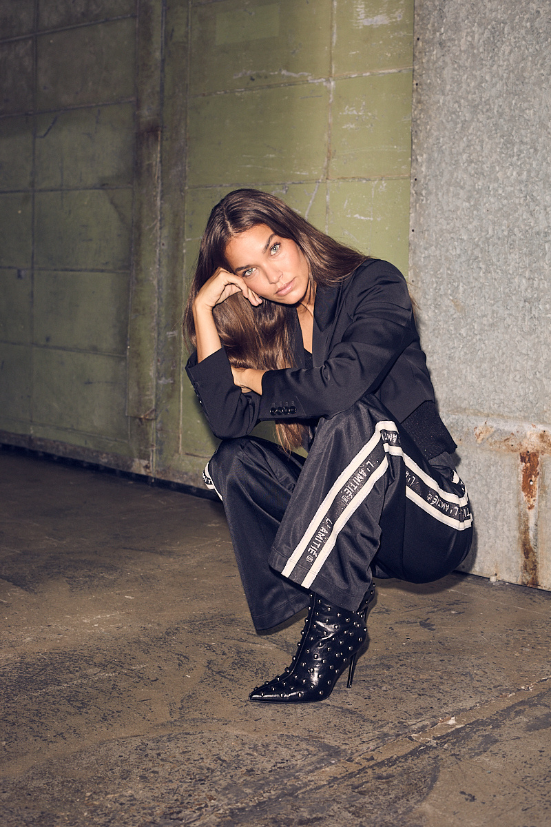 Baggy Lurex Logo Tall Track Pants