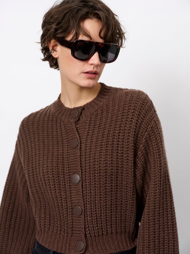 Zinnia chunky wool cardigan