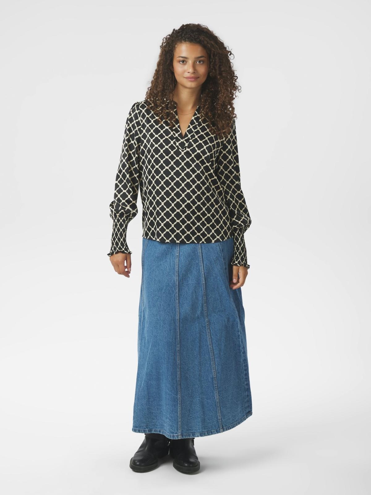 Landa Tile Print Blouse