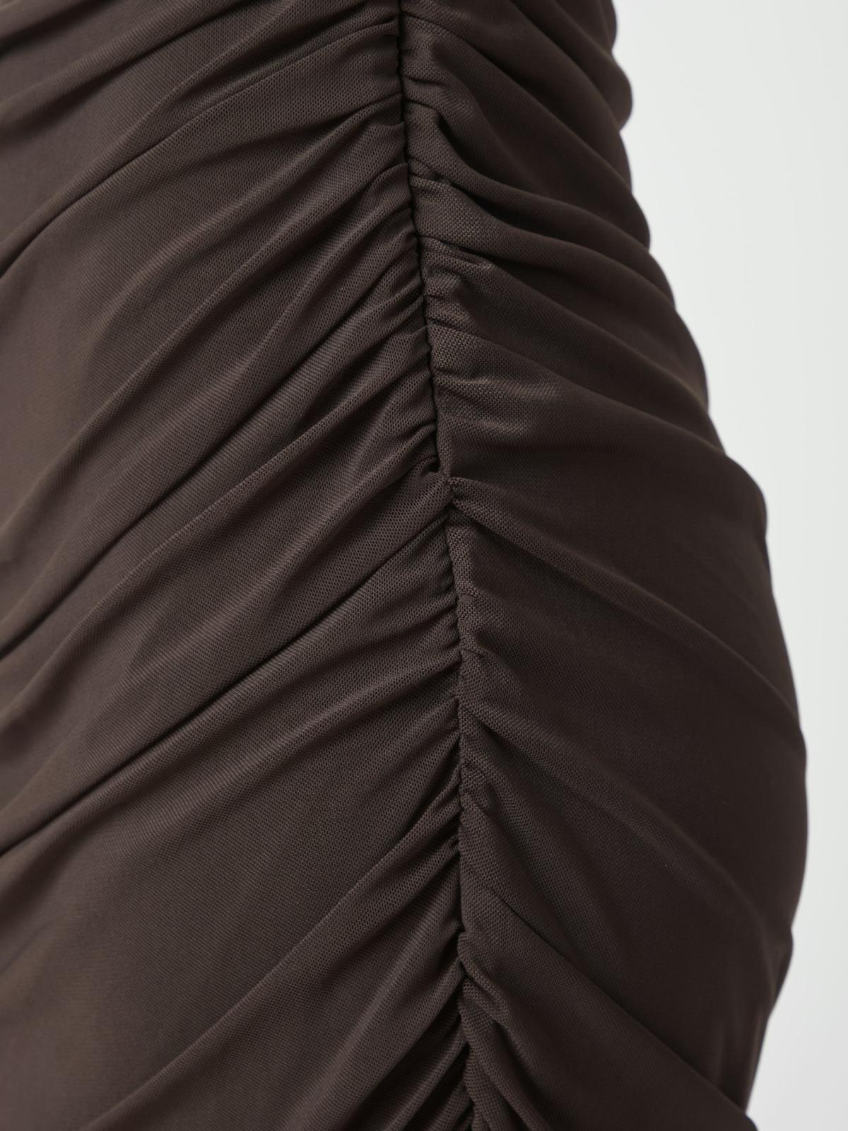 Corilina Solid Mesh Dress