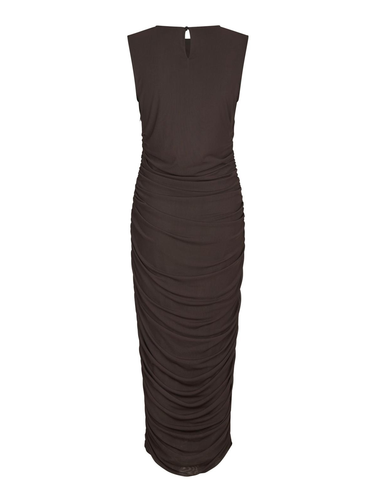 Corilina Solid Mesh Dress