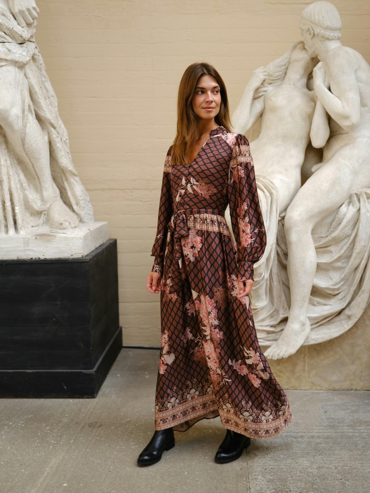 Neo Noir Nova Botanical Border Dress