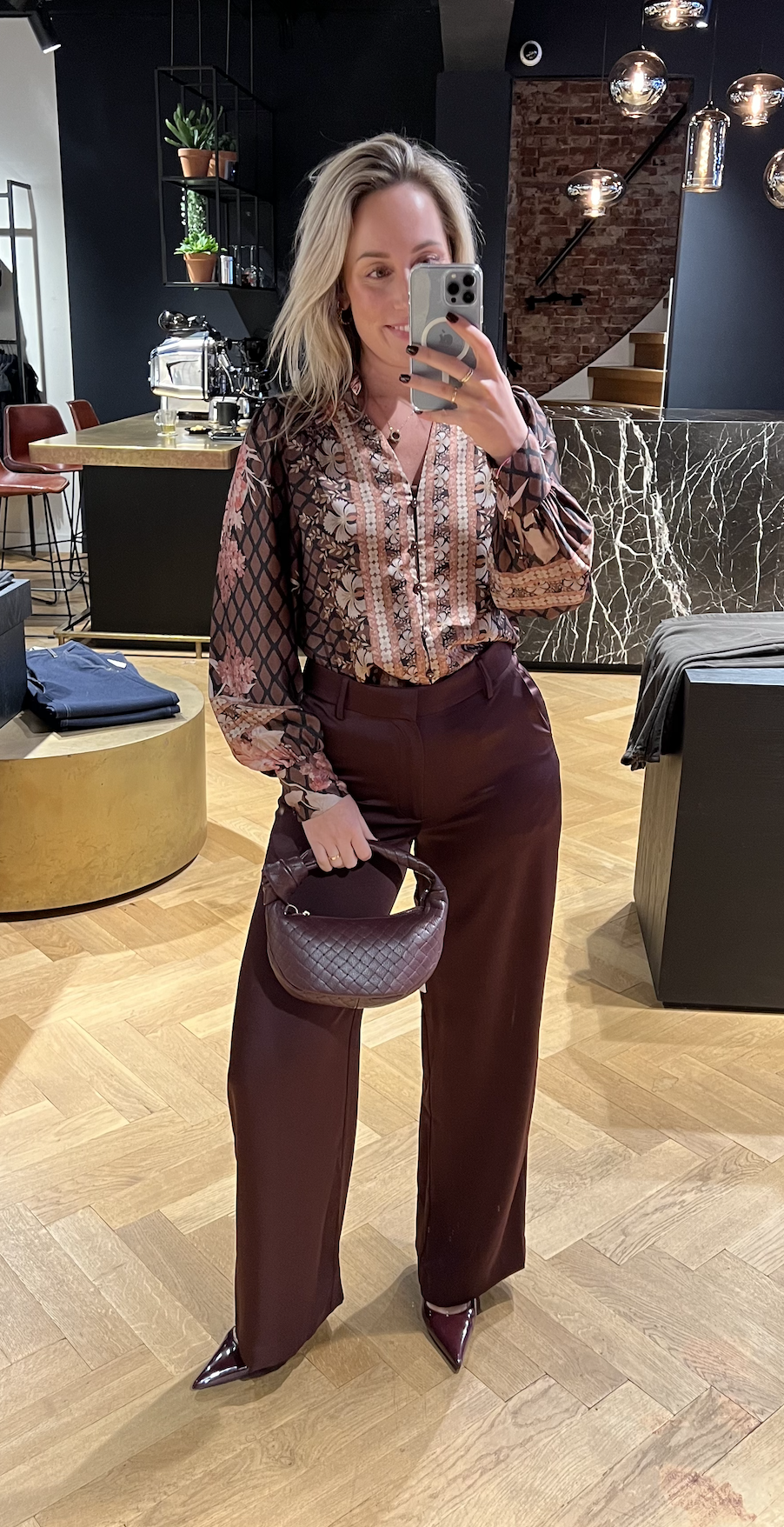 Massima Botanical Border Blouse