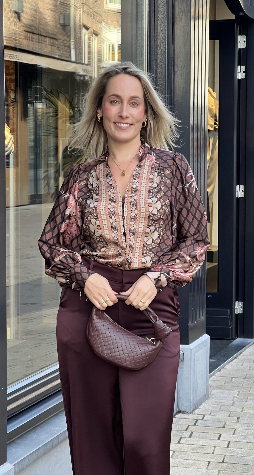 Massima Botanical Border Blouse