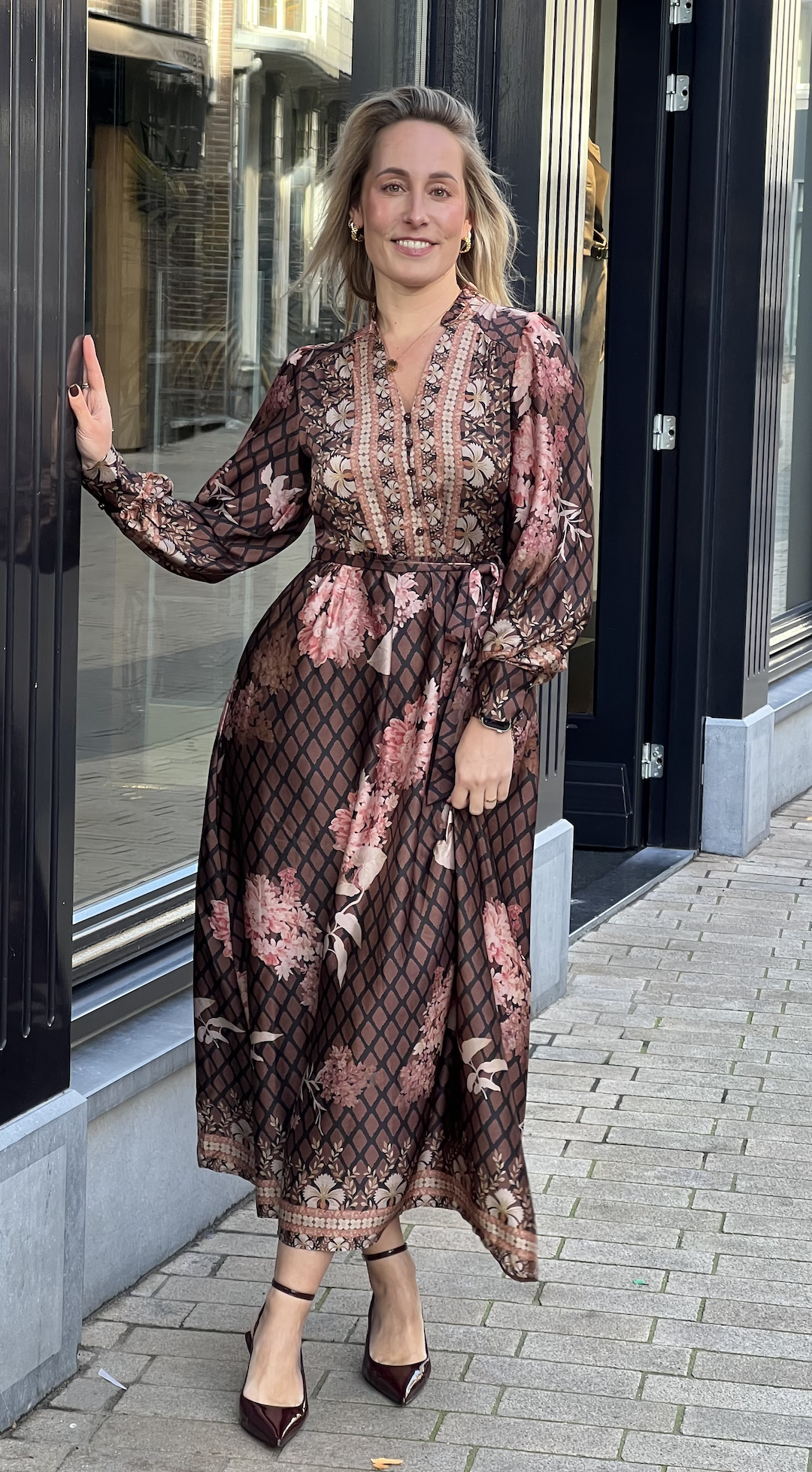 Neo Noir Nova Botanical Border Dress