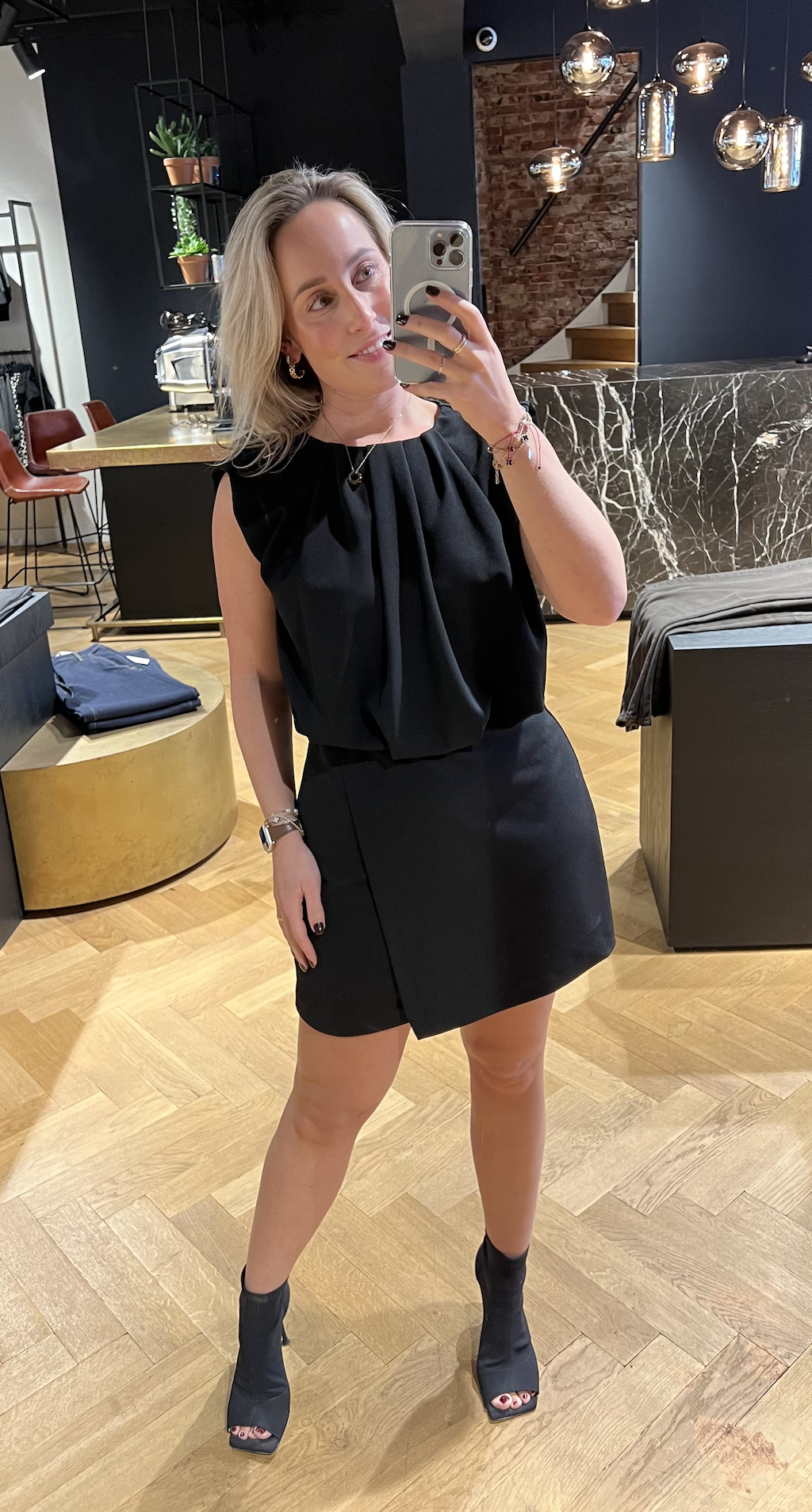 Falcon Pleat Mini Dress