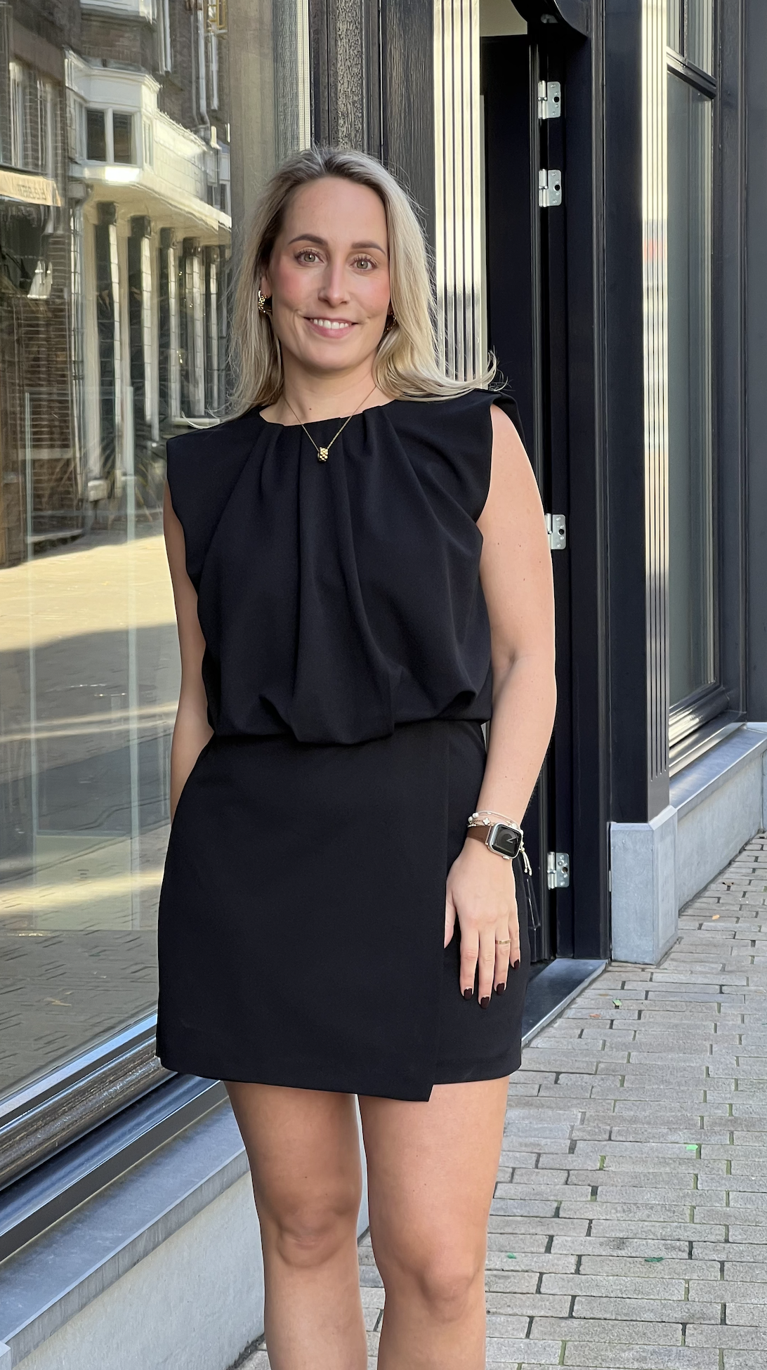 Co'couture Falcon Pleat Mini Dress