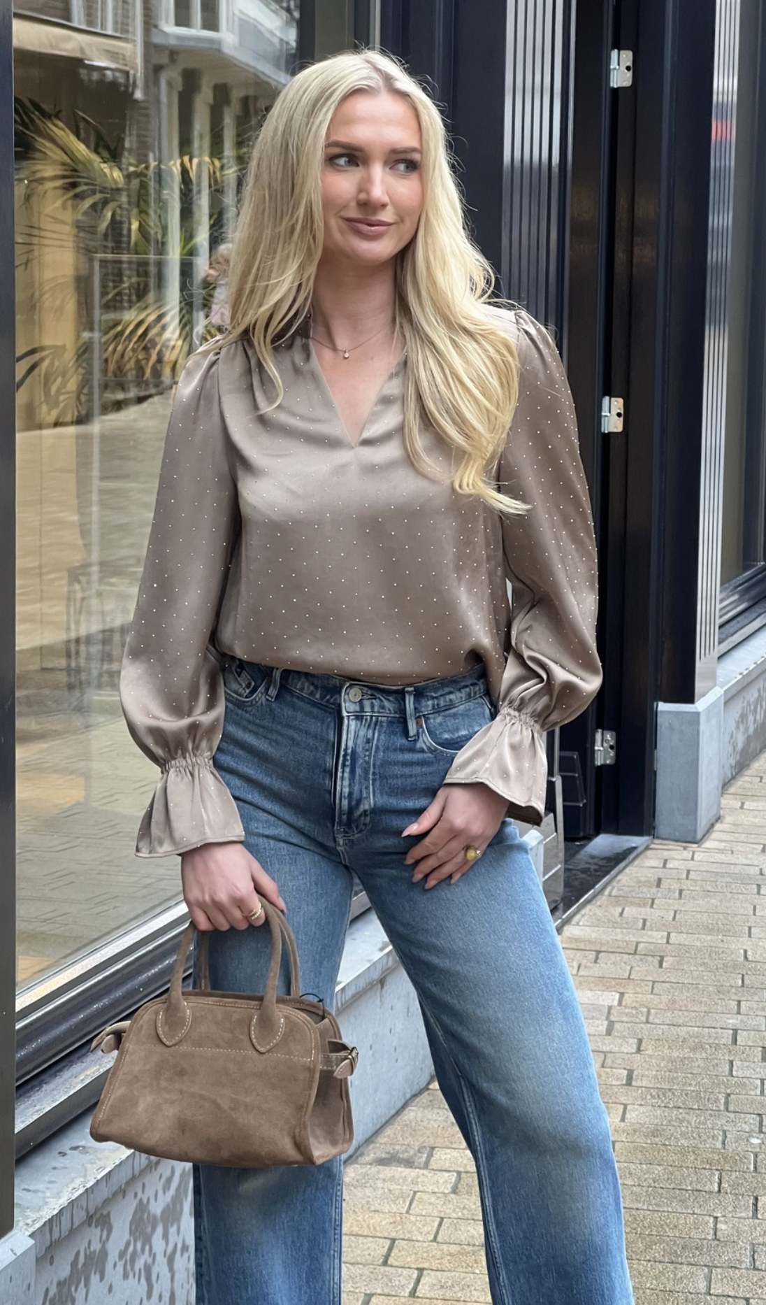 Amara Heavy Sateen Bedaz Blouse