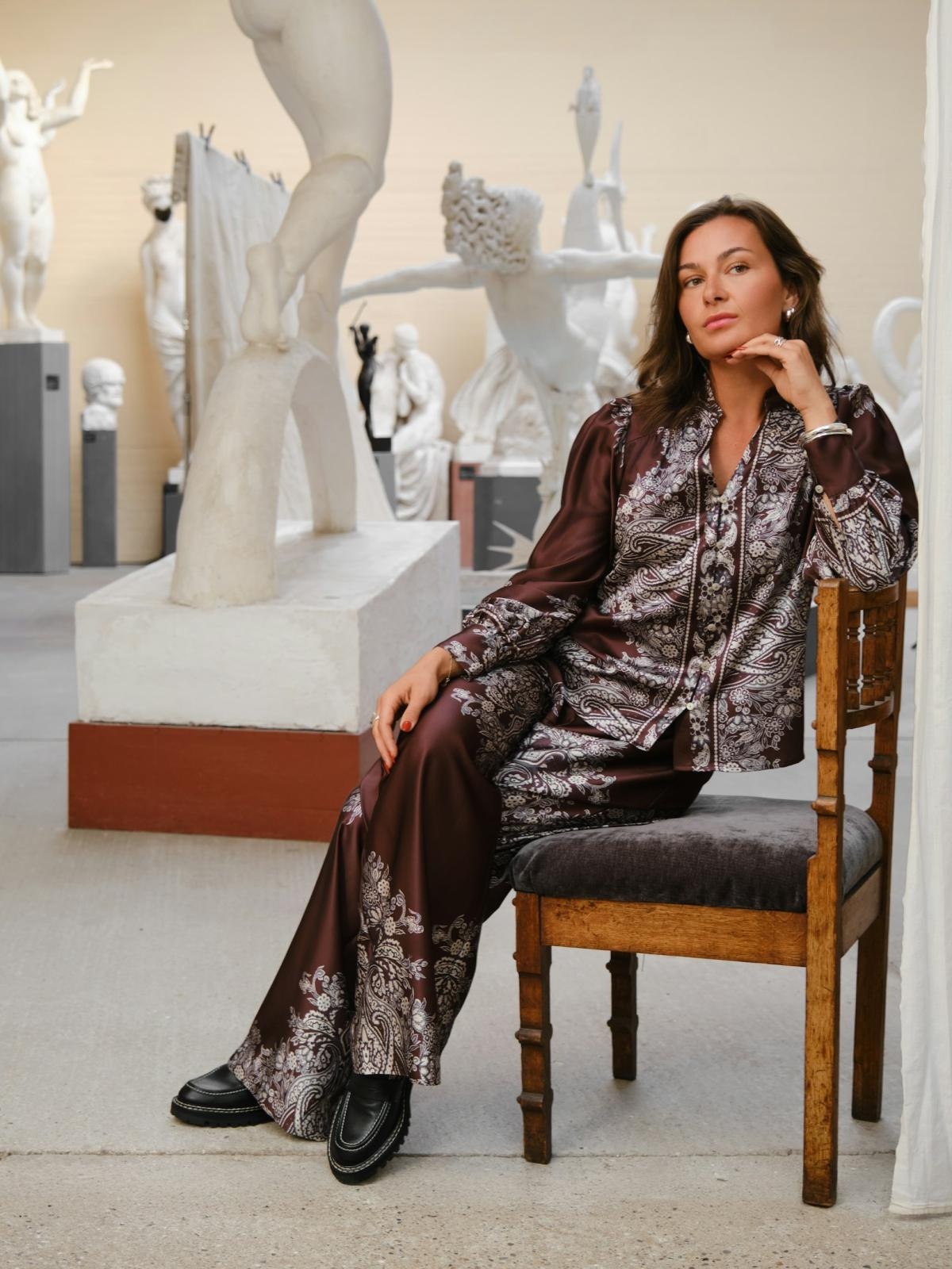 Massima Paisley Border Blouse