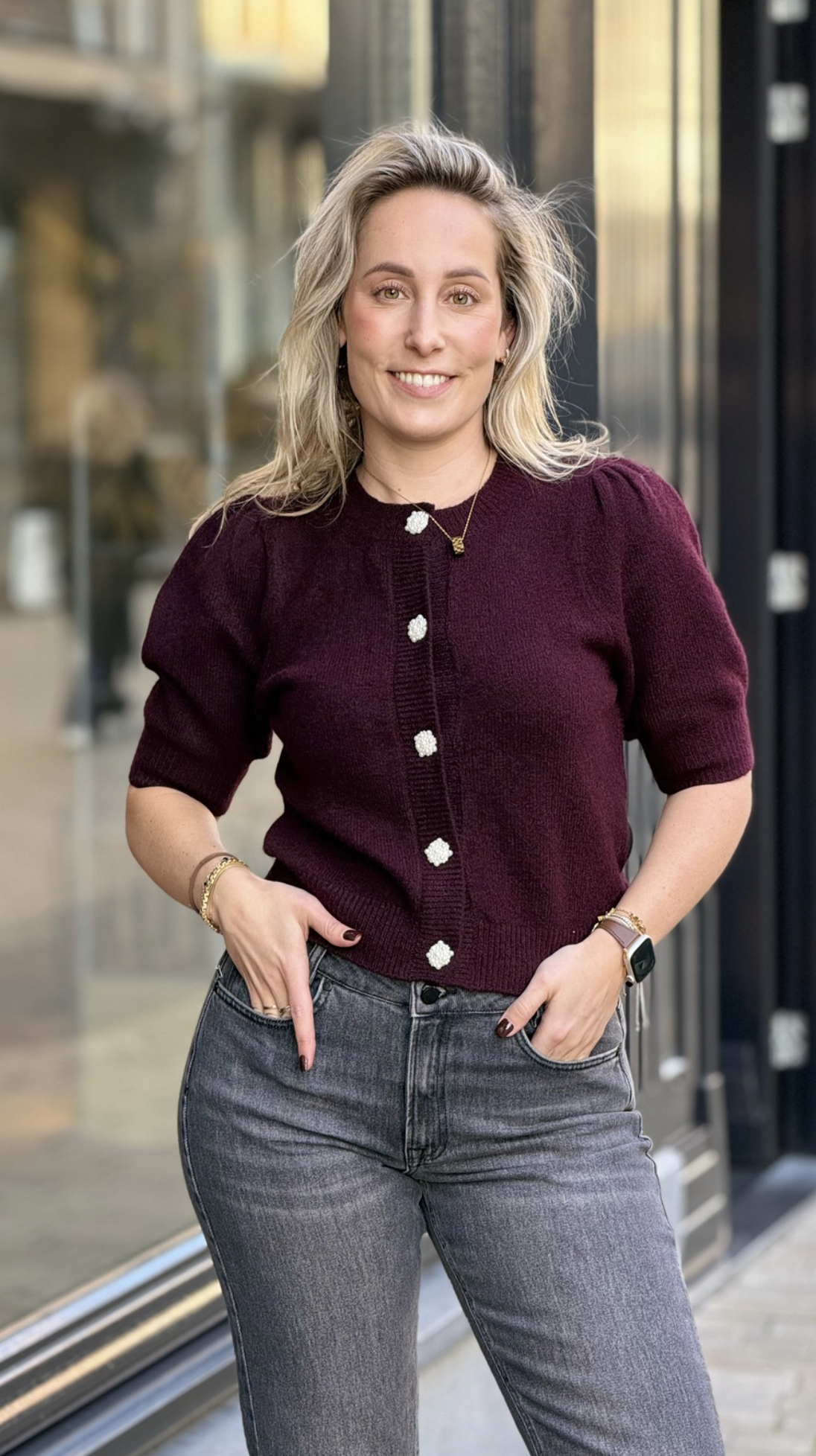 Trudy Deco Knit Cardigan