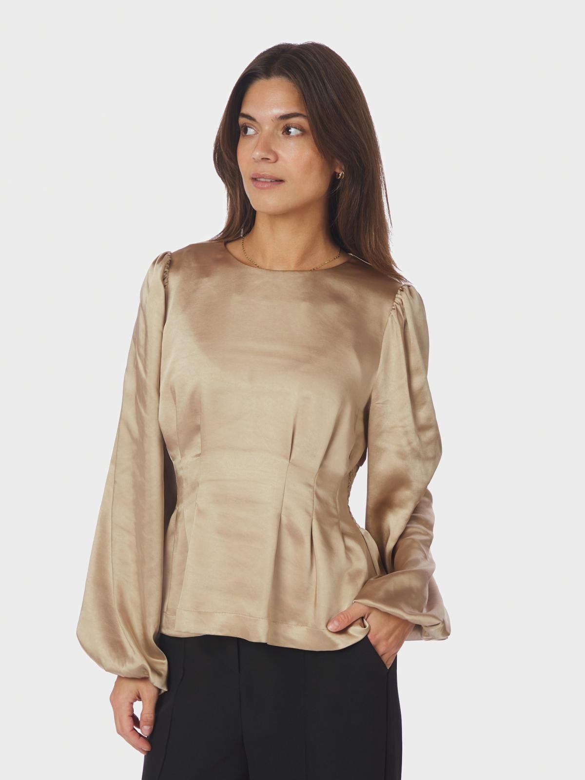 Neo Noir Vanya Crushed Sateen Blouse