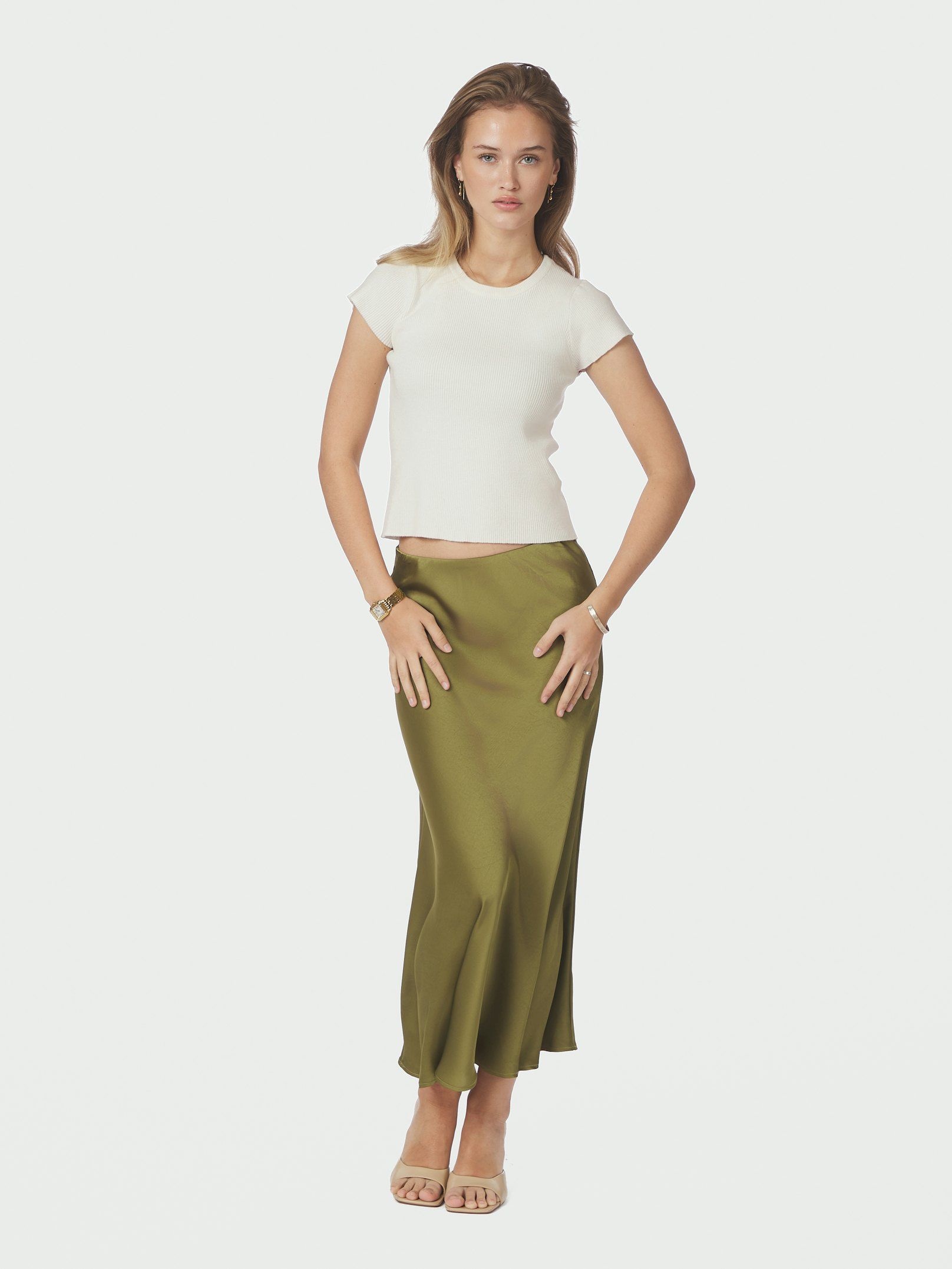 Bovary satin skirt