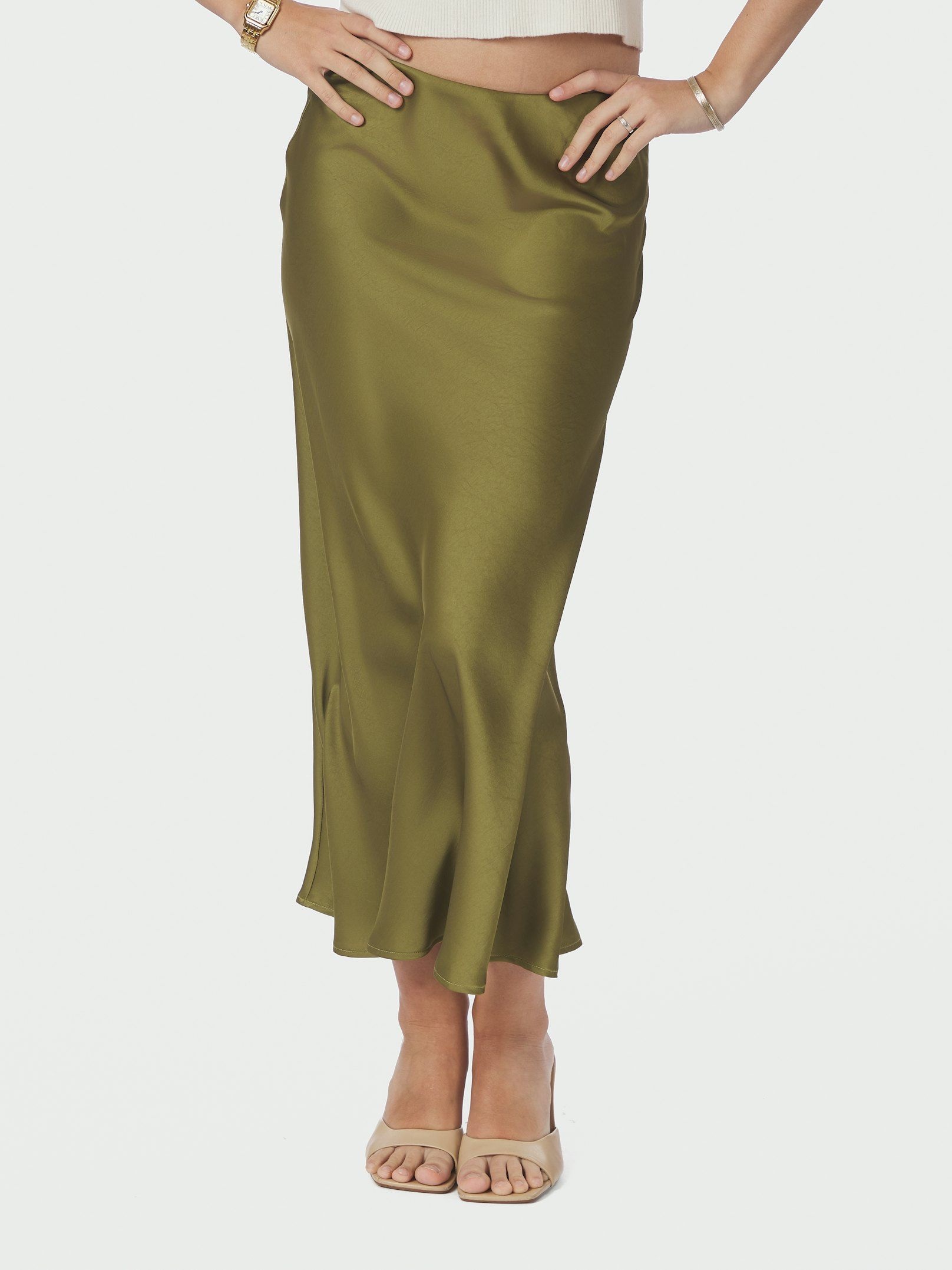 Neo Noir Bovary satin skirt
