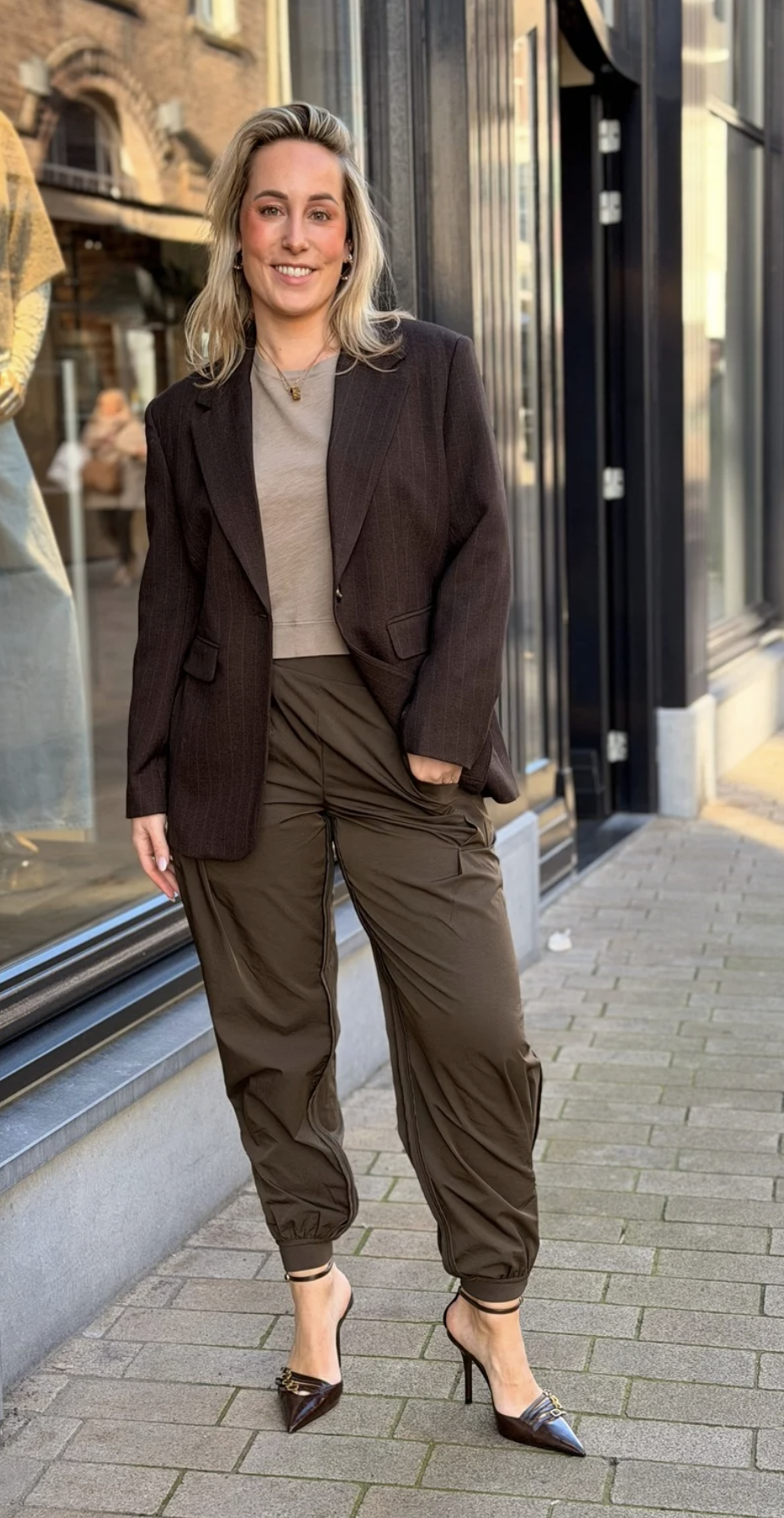 Gaby Pinstripe Blazer