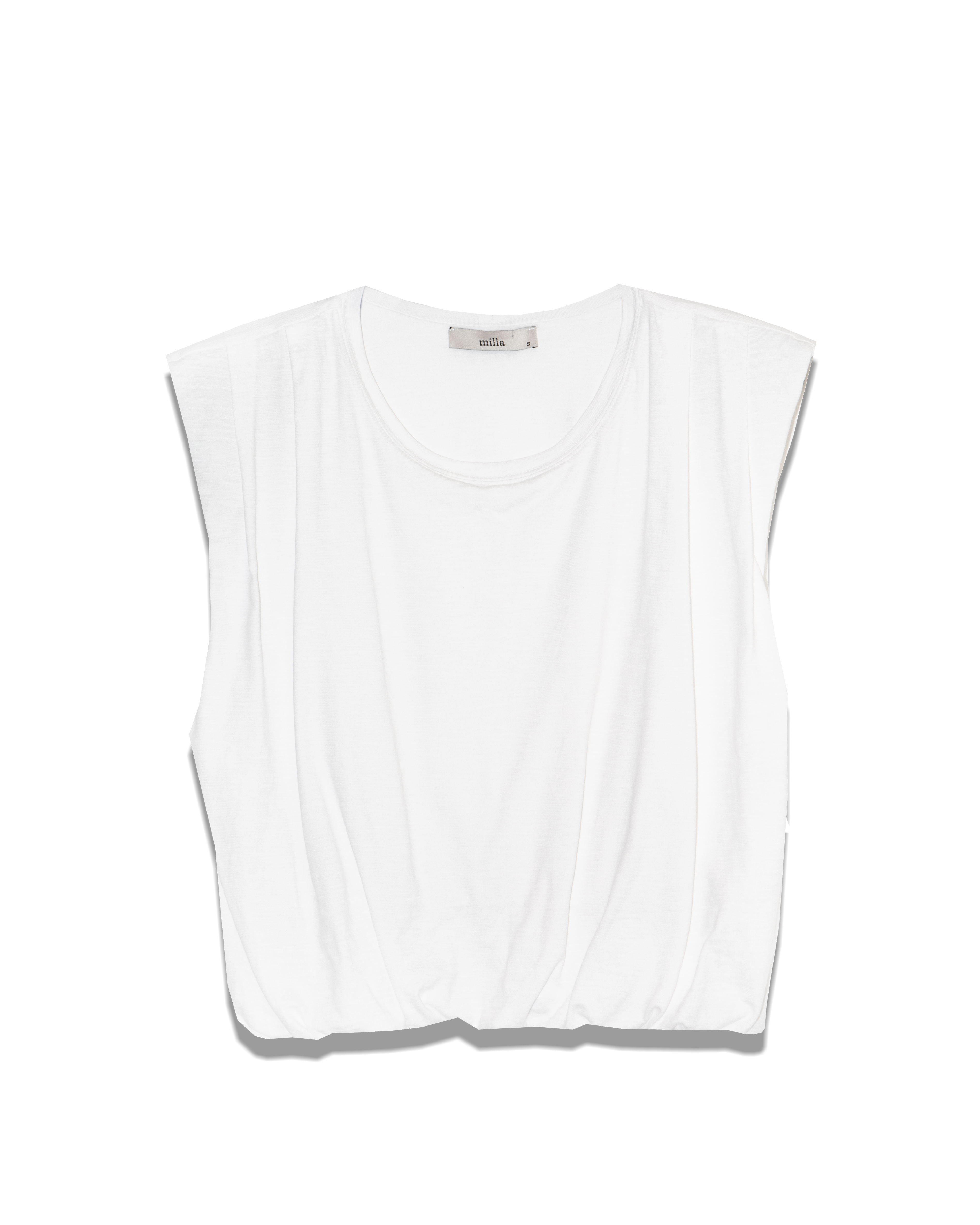 T-shirt cropped padded shoulders