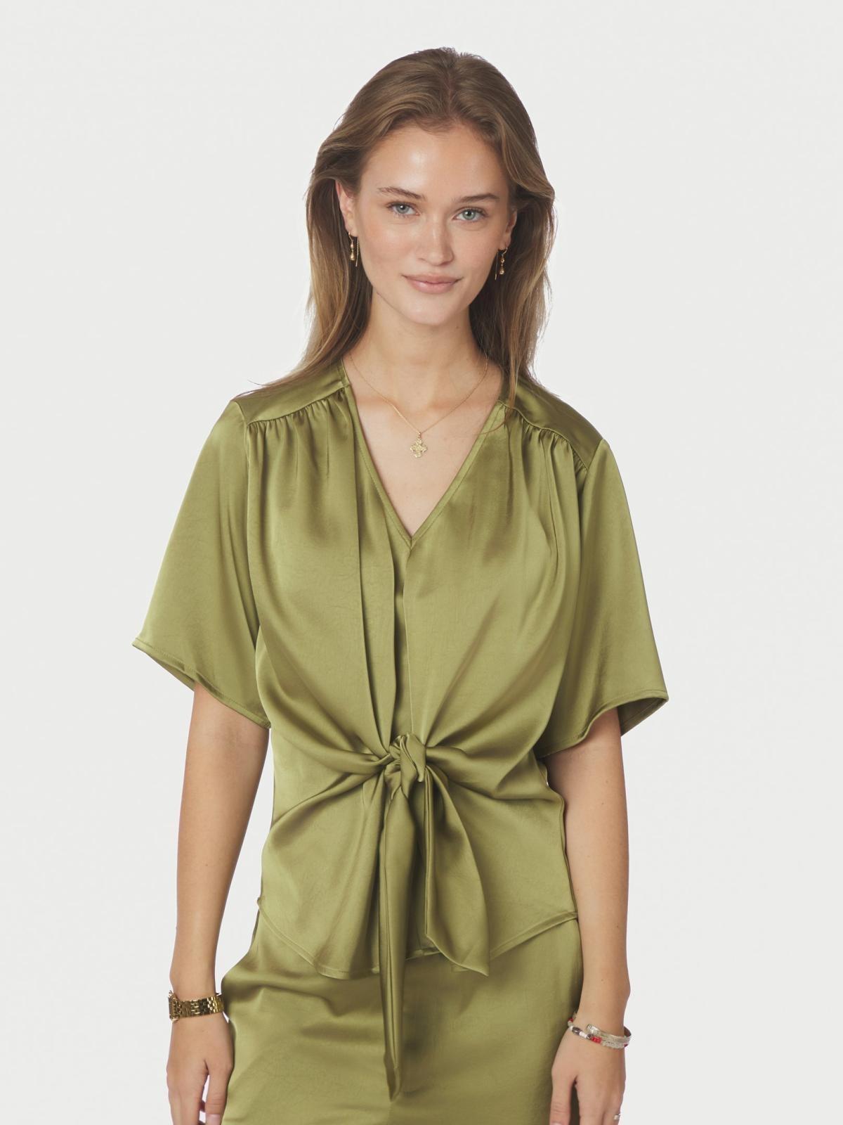 Neo Noir Casadia Heavy Sateen Blouse