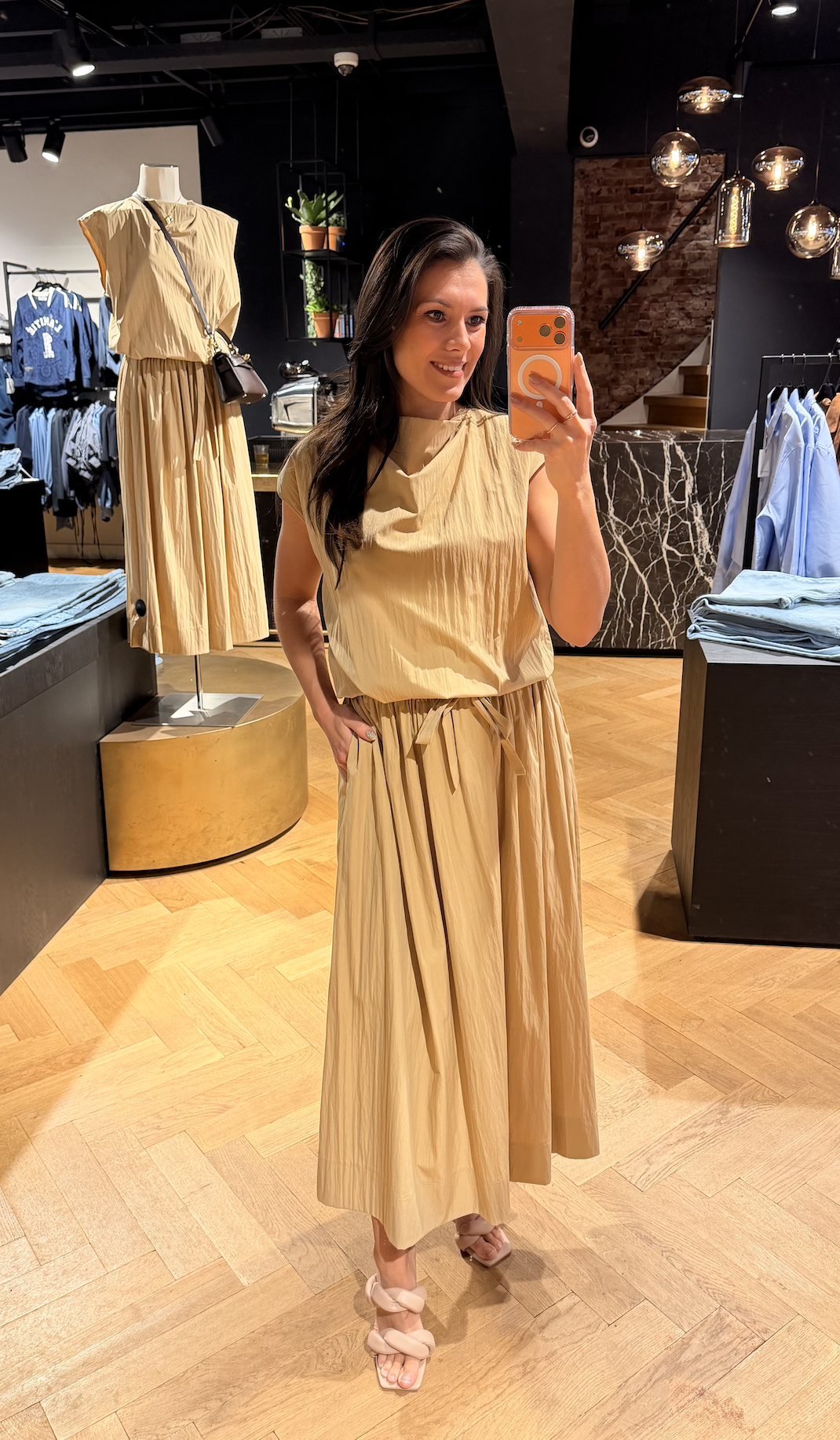 Skirt long drawstring