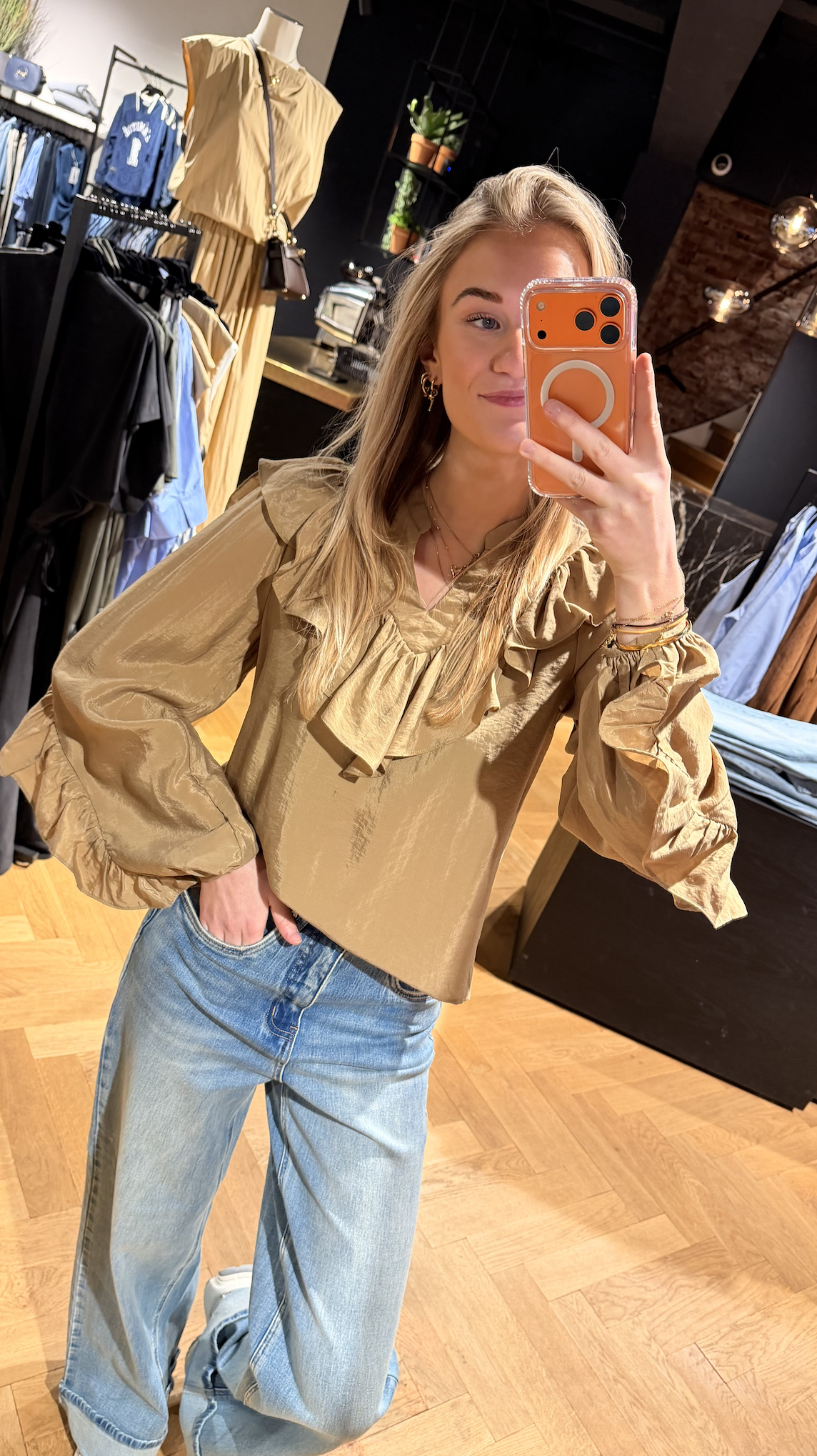 Nula Flounce Crisp Blouse