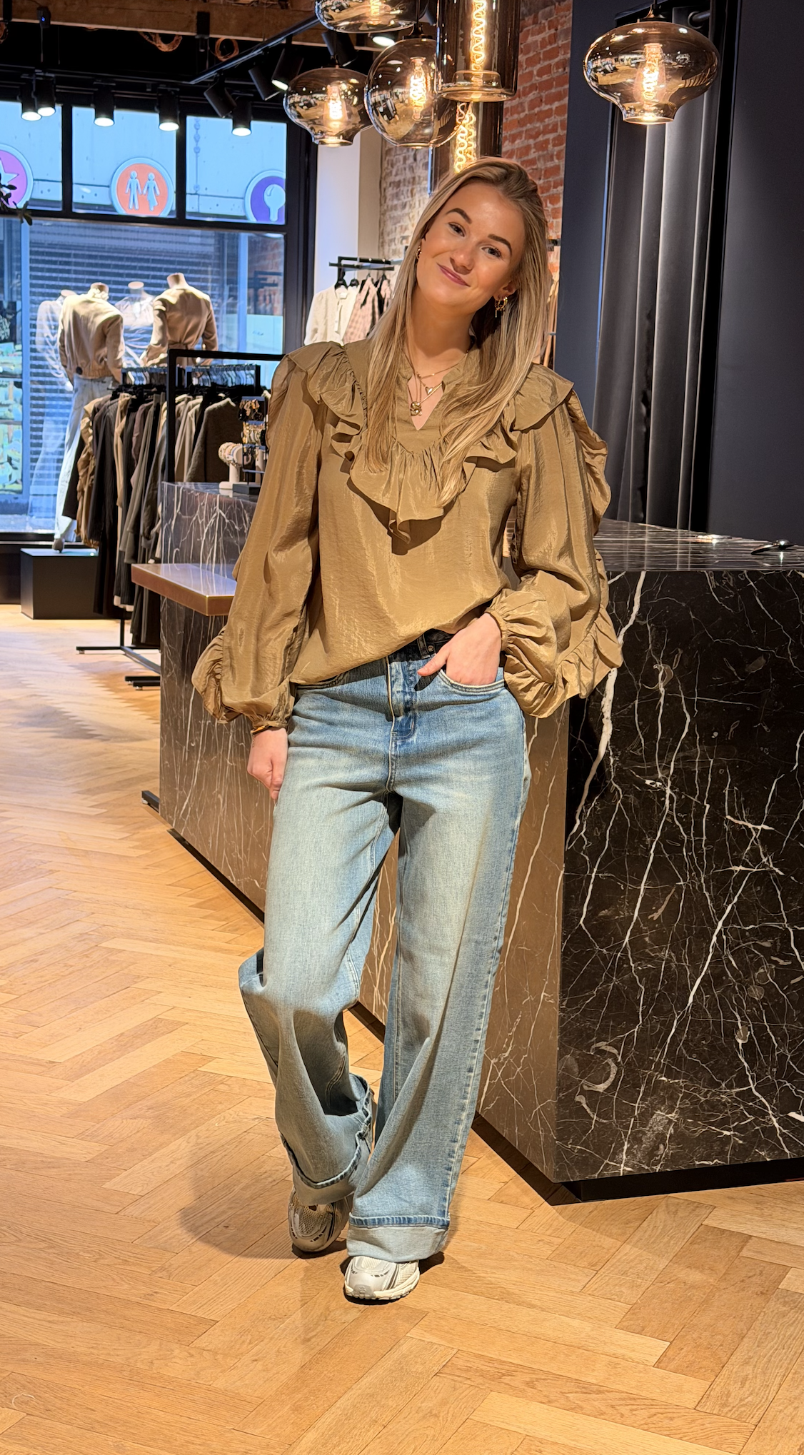 Nula Flounce Crisp Blouse