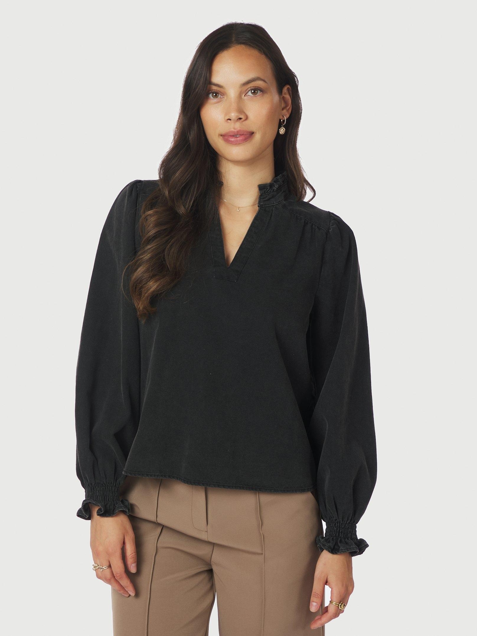 Neo Noir Emmeline Denim Blouse