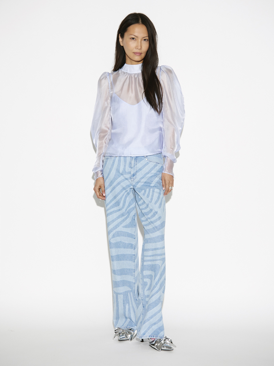 Ocean Puffy Sleeve Top