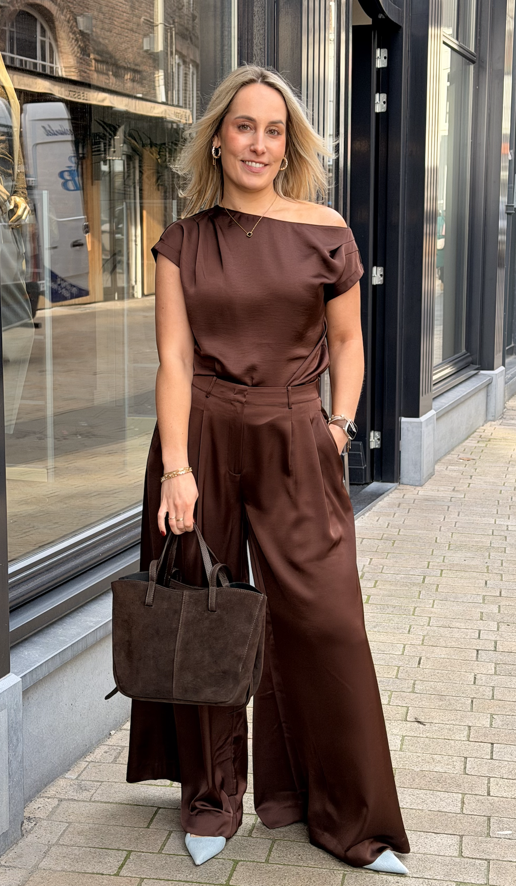 Roam satin drapey top