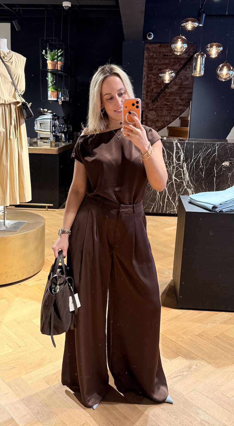 Roam satin drapey top