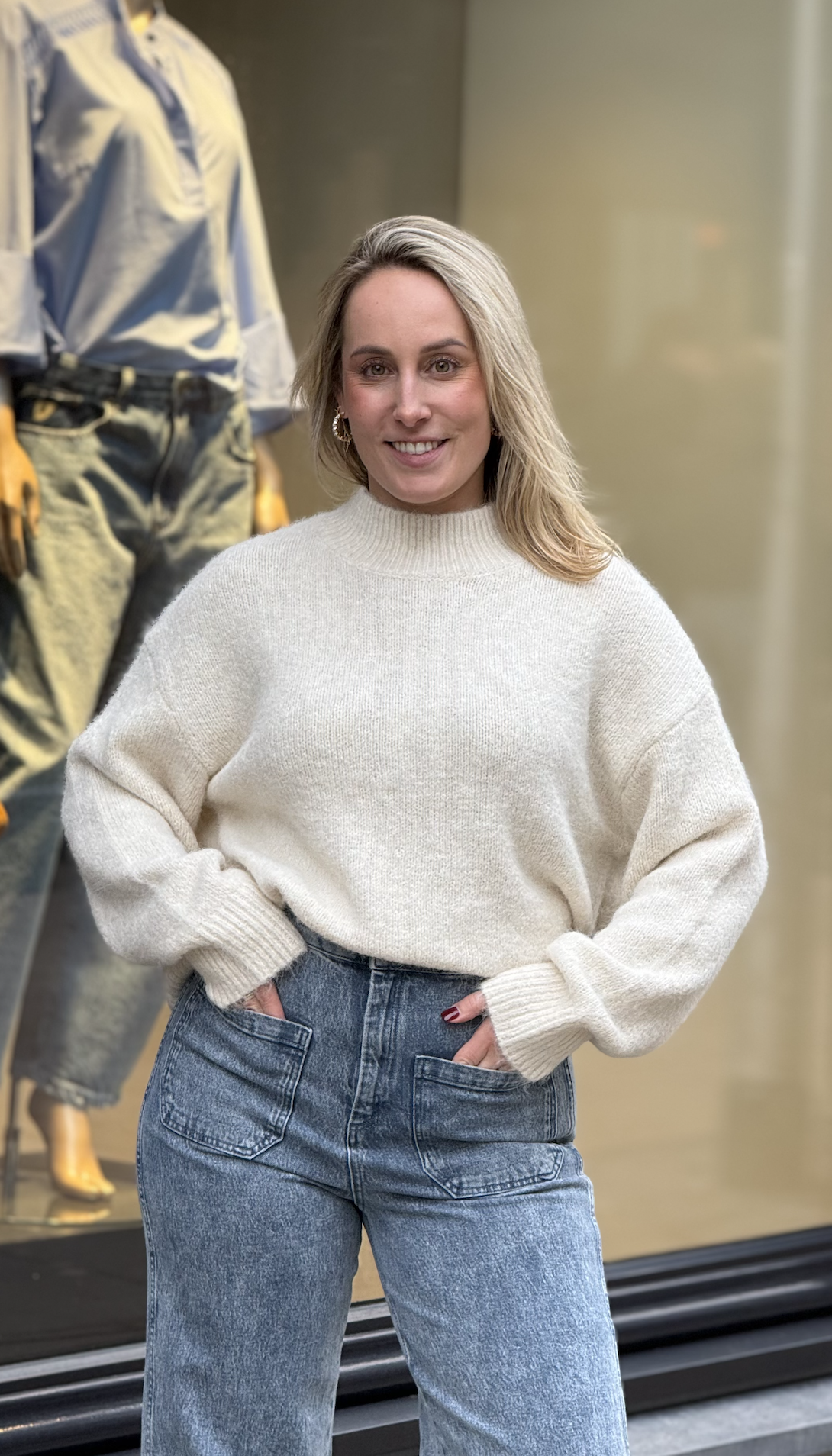 Paulina Fluffy Knit Blouse