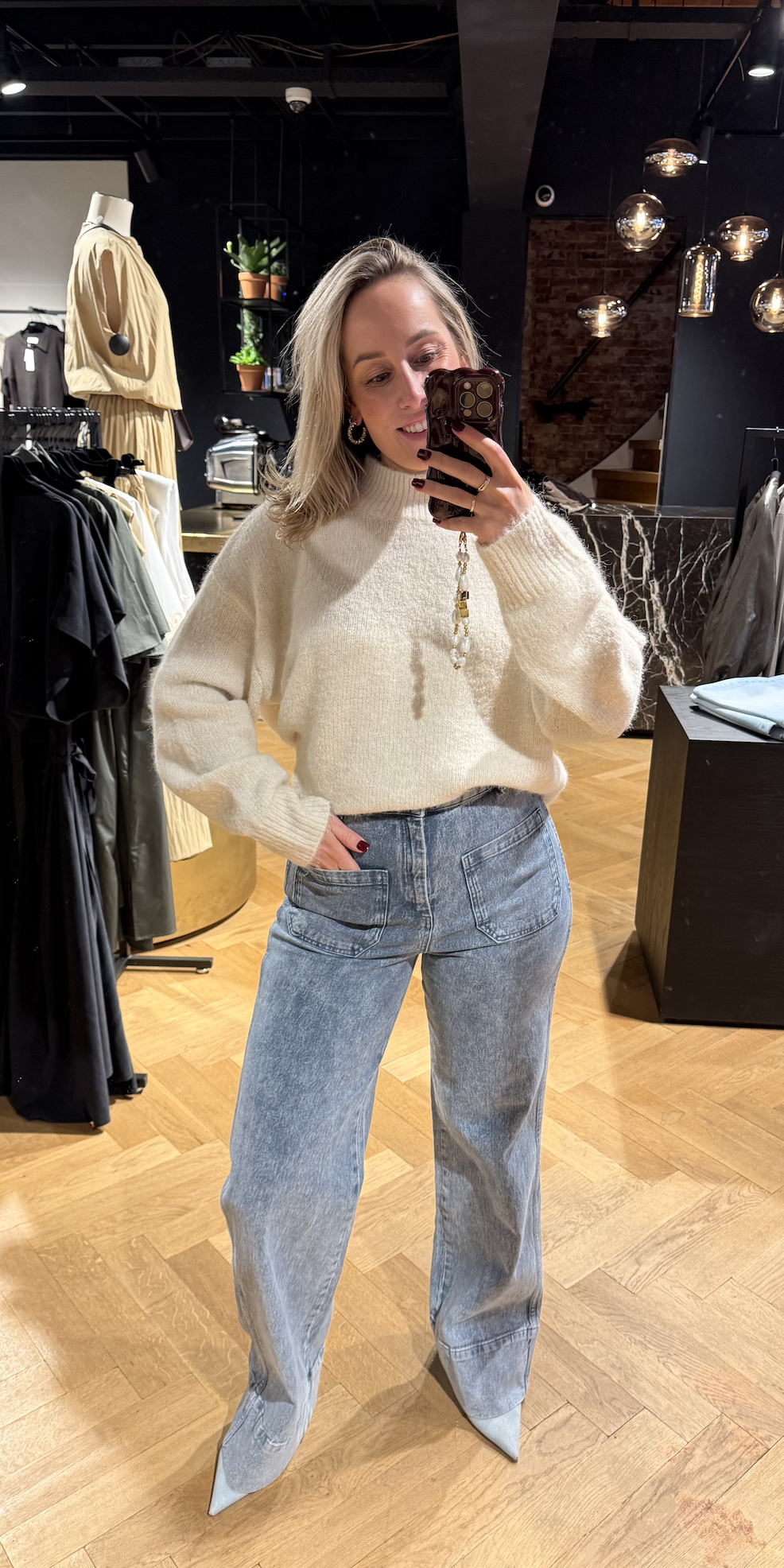 Paulina Fluffy Knit Blouse
