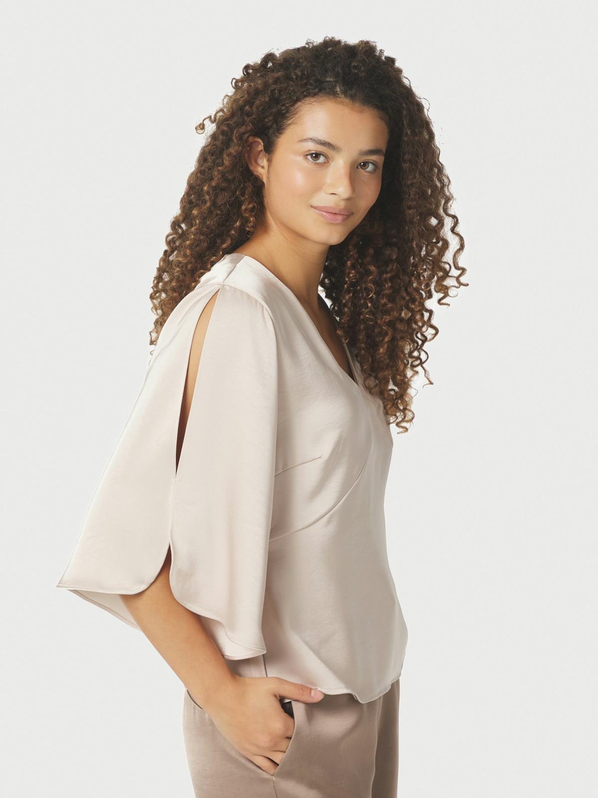 Neo Noir Remana Heavy Sateen Blouse