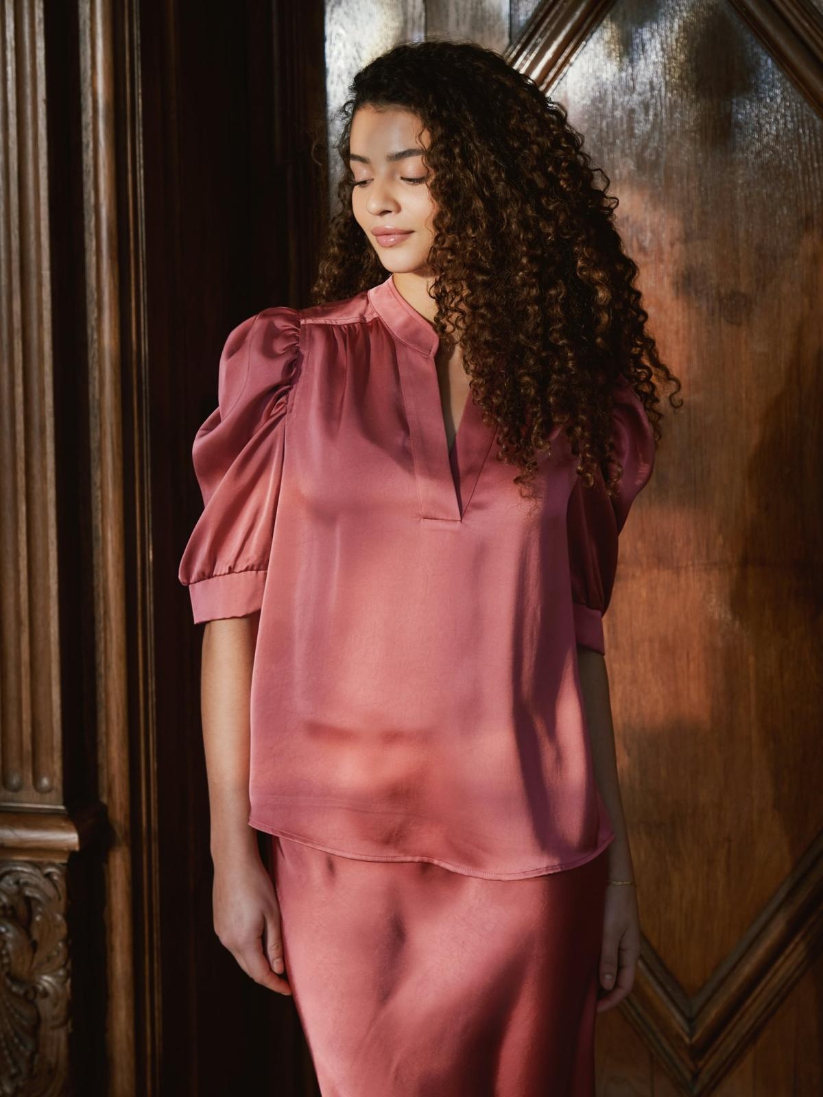 Neo Noir Roella Heavy Sateen Blouse