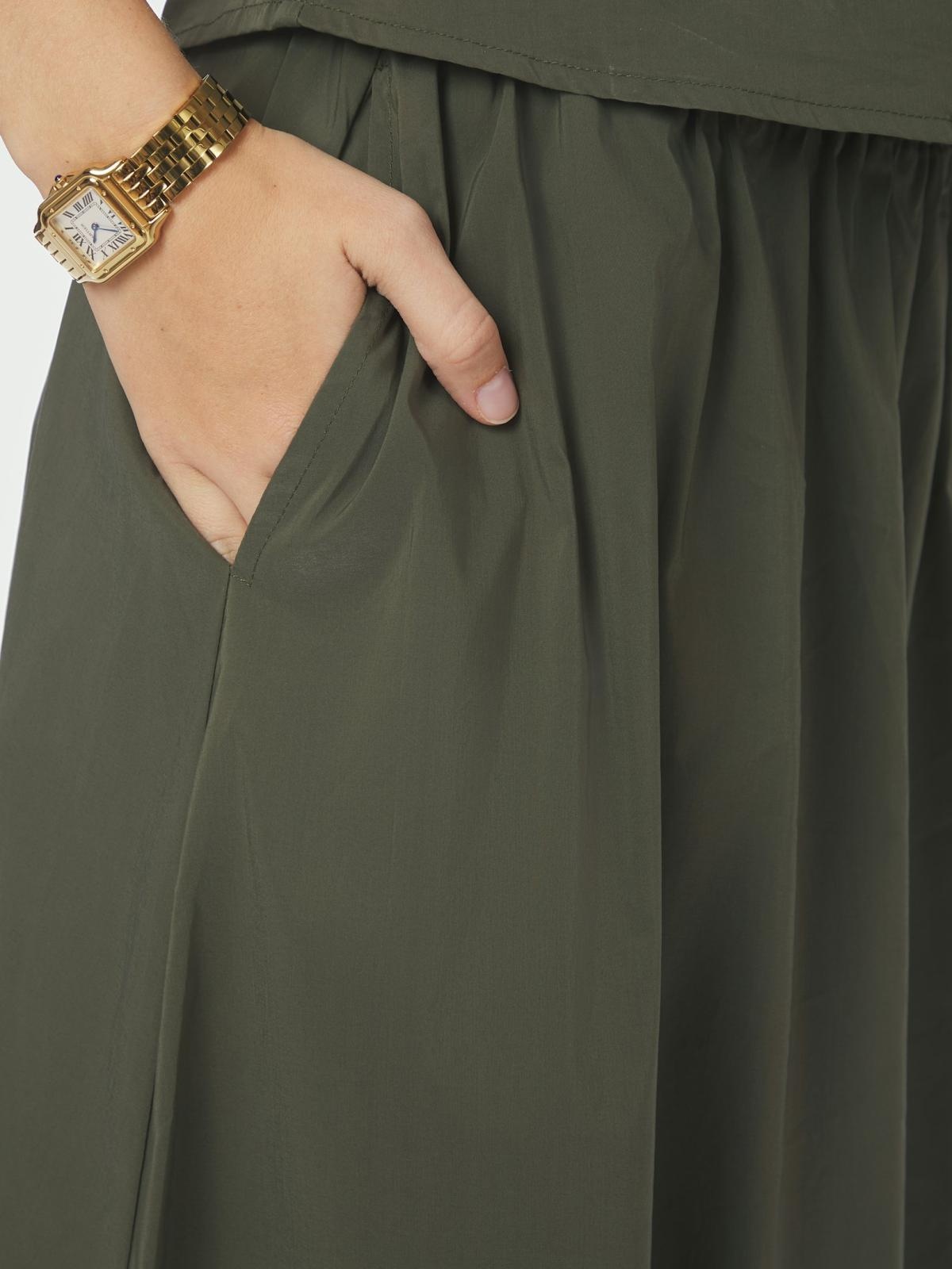 Yara Long Poplin Skirt