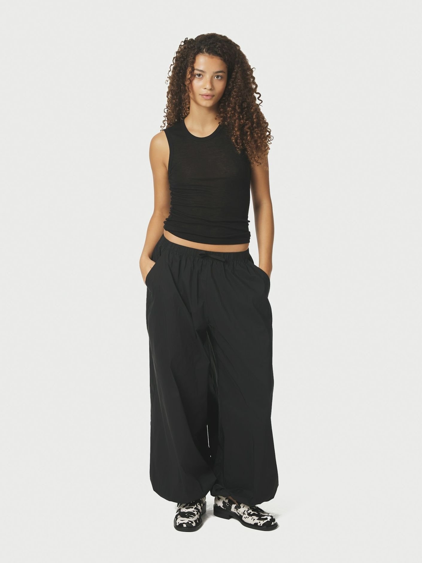 Neo Noir Roxane Balloon Poplin Pants