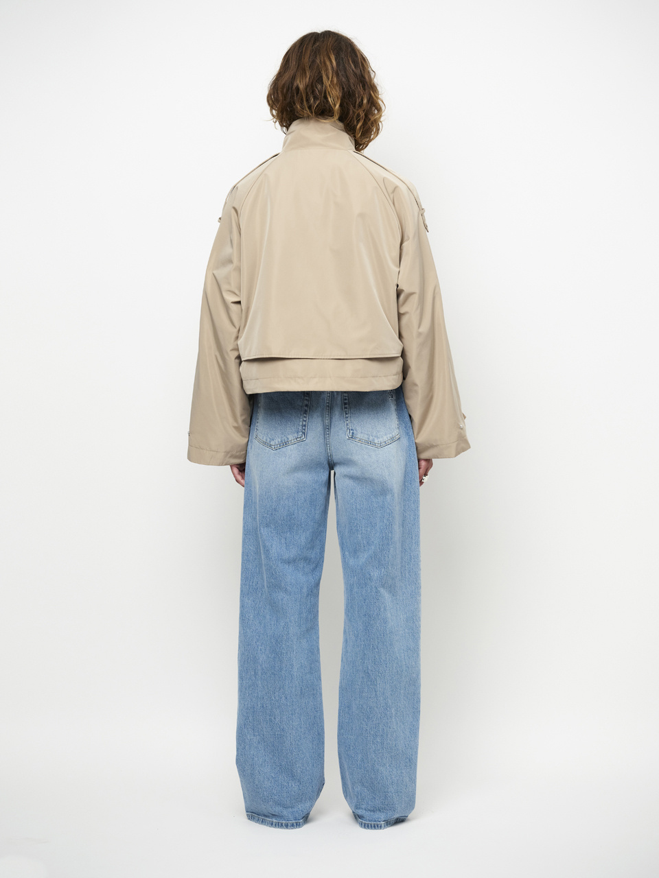 Duane cape cropped trenchcoat