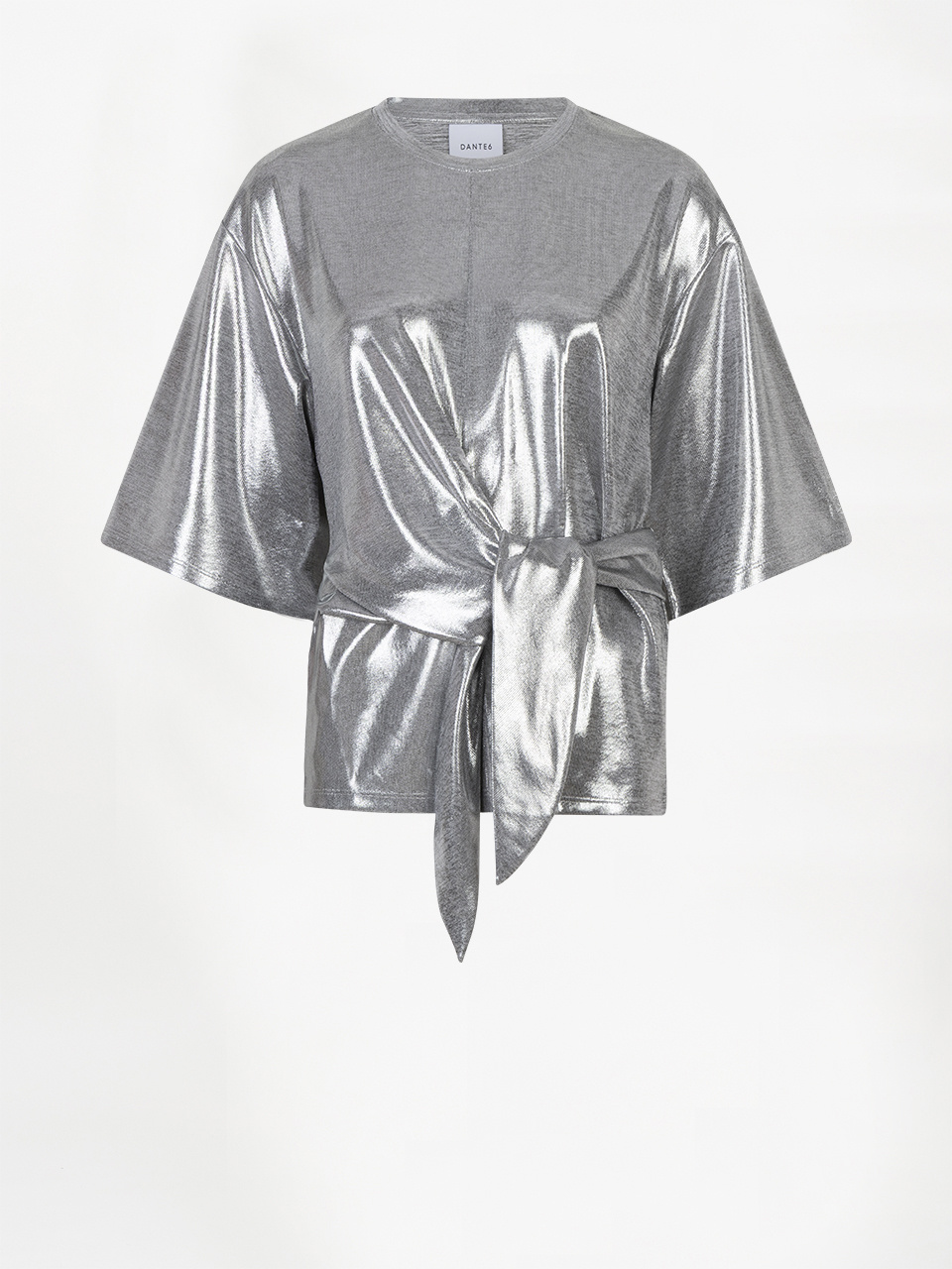 Uxia metallic twist detail top