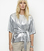 Uxia metallic twist detail top