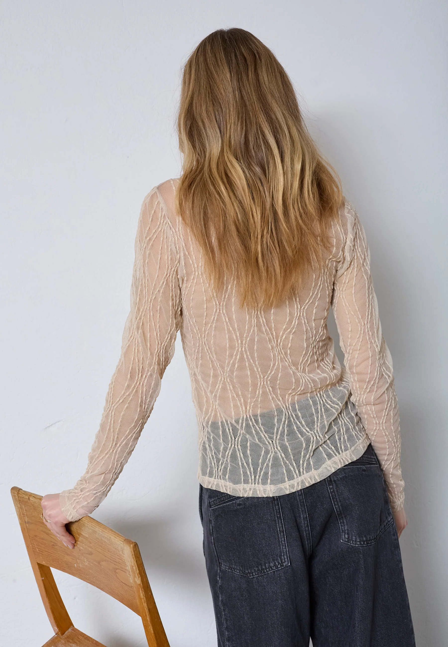 Marcy Mesh O-Blouse