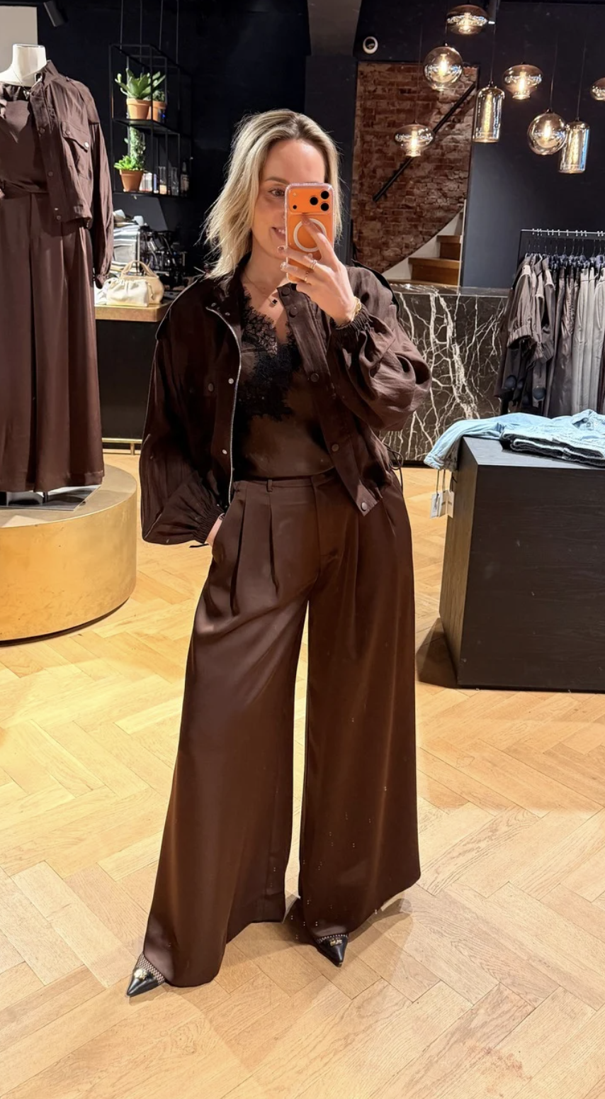 Onique wide leg satin pants