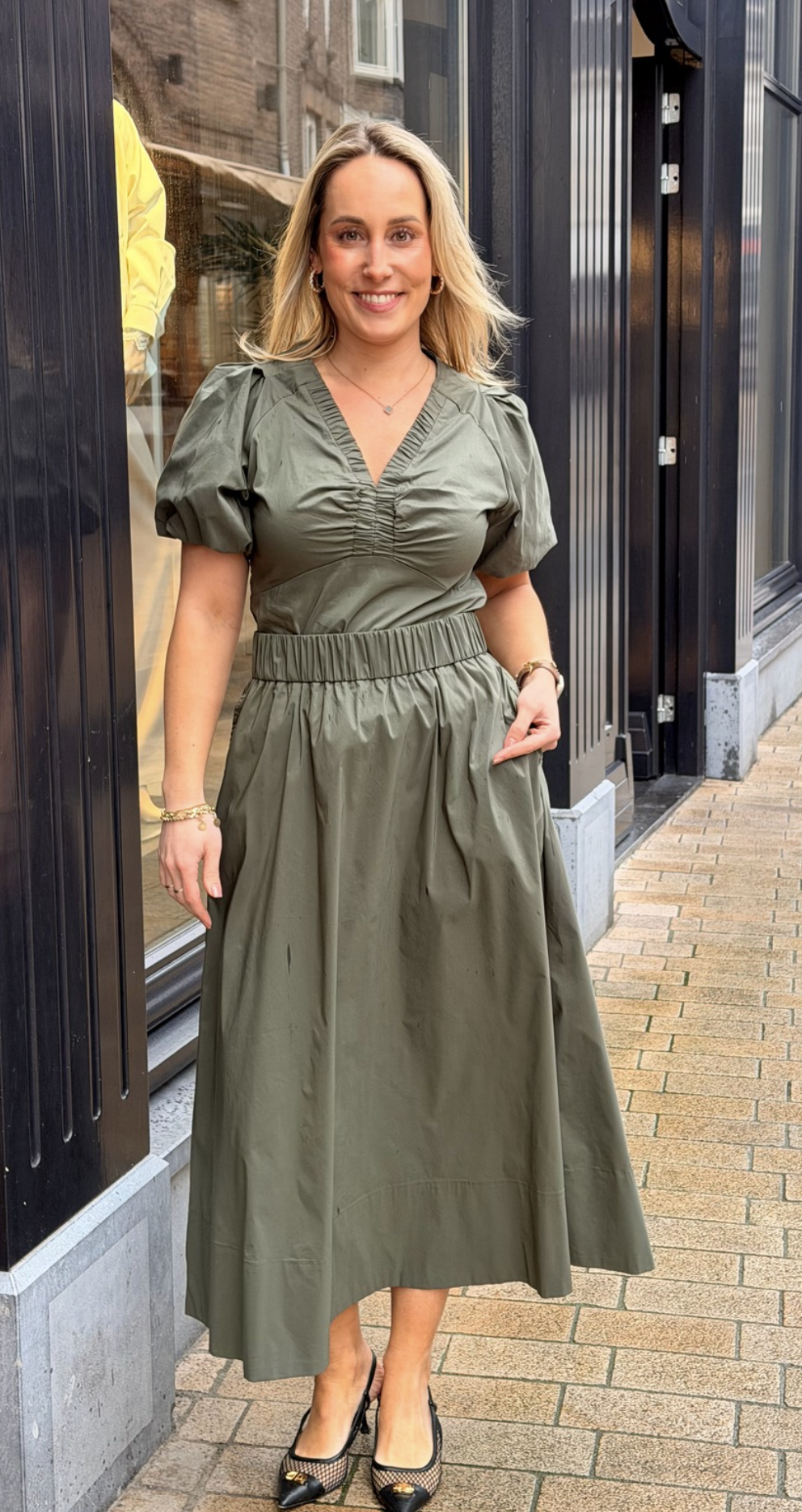 Yara Long Poplin Skirt