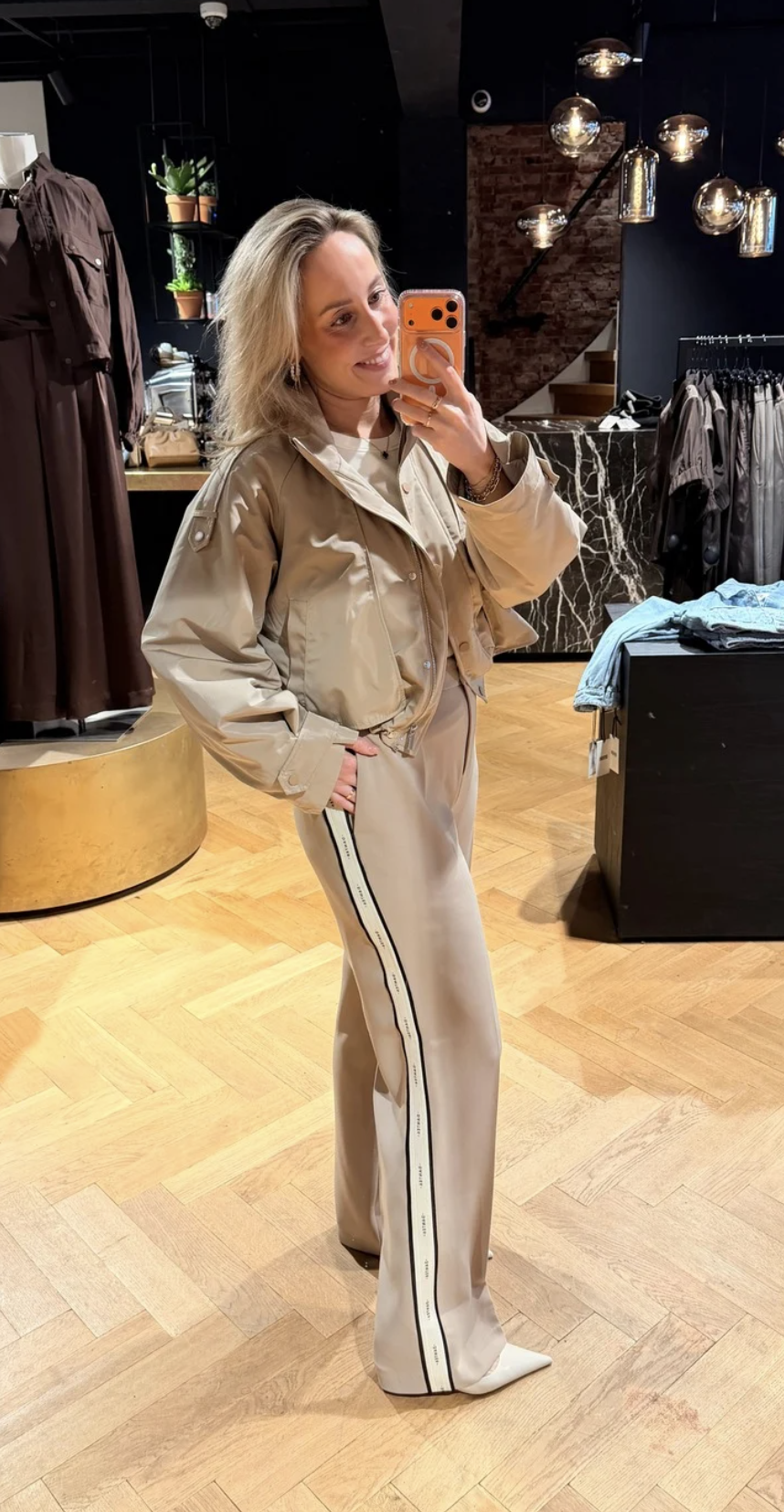 Hush logo stripe smart pants