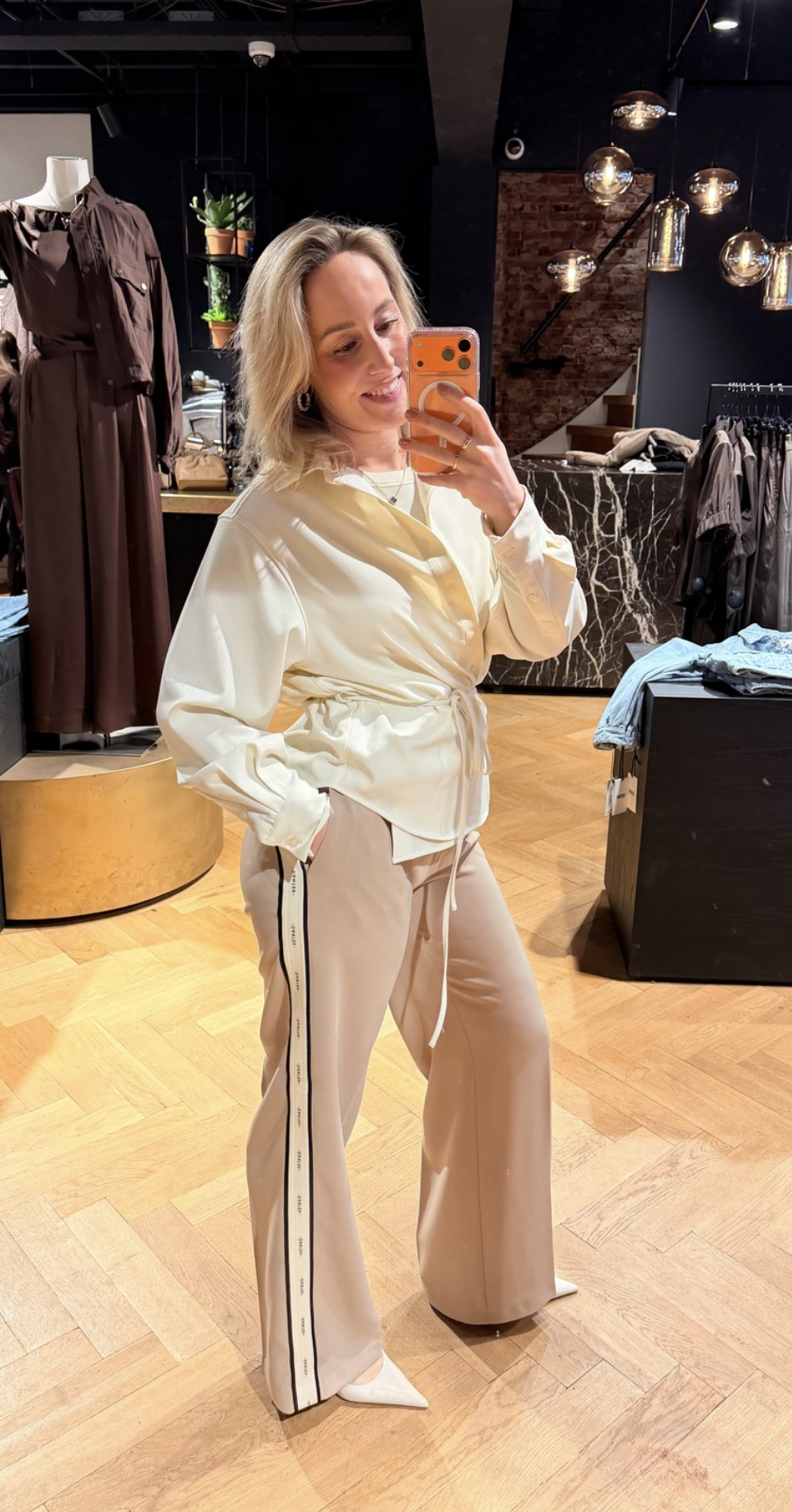 Hush logo stripe smart pants