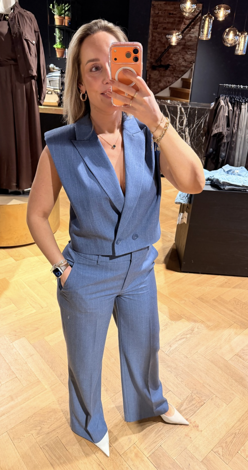 Jarod pinstripe gilet